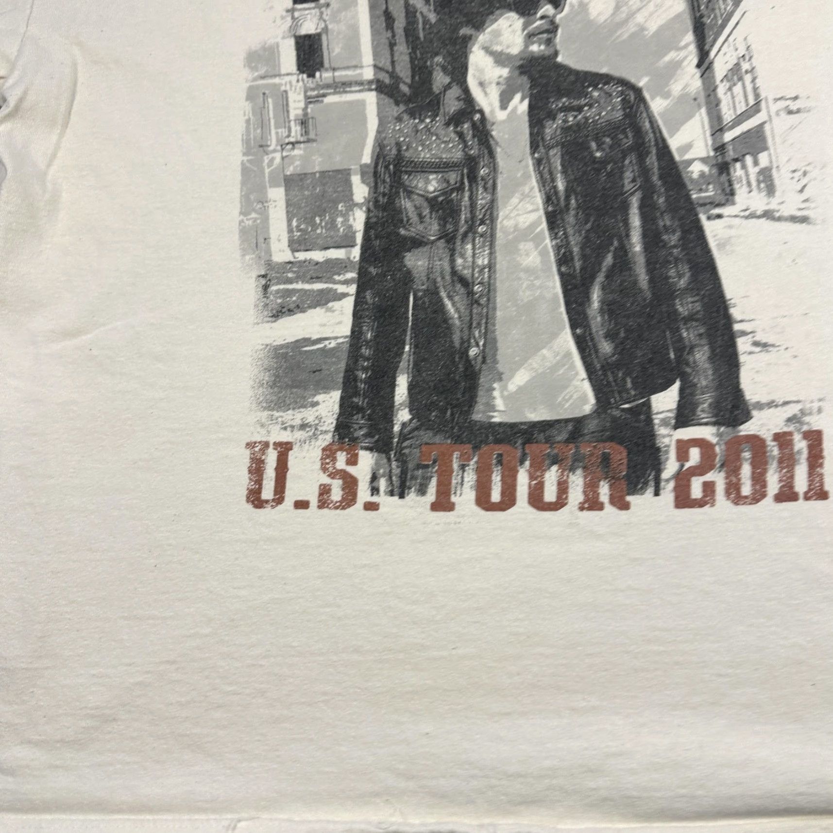 Anvil VINTAGE Kid Rock Shirt Mens 2XL White Born Free U.S. Tour 2011 Concert Graphic Tee Size US XXL / EU 58 / 5 - 7 Thumbnail