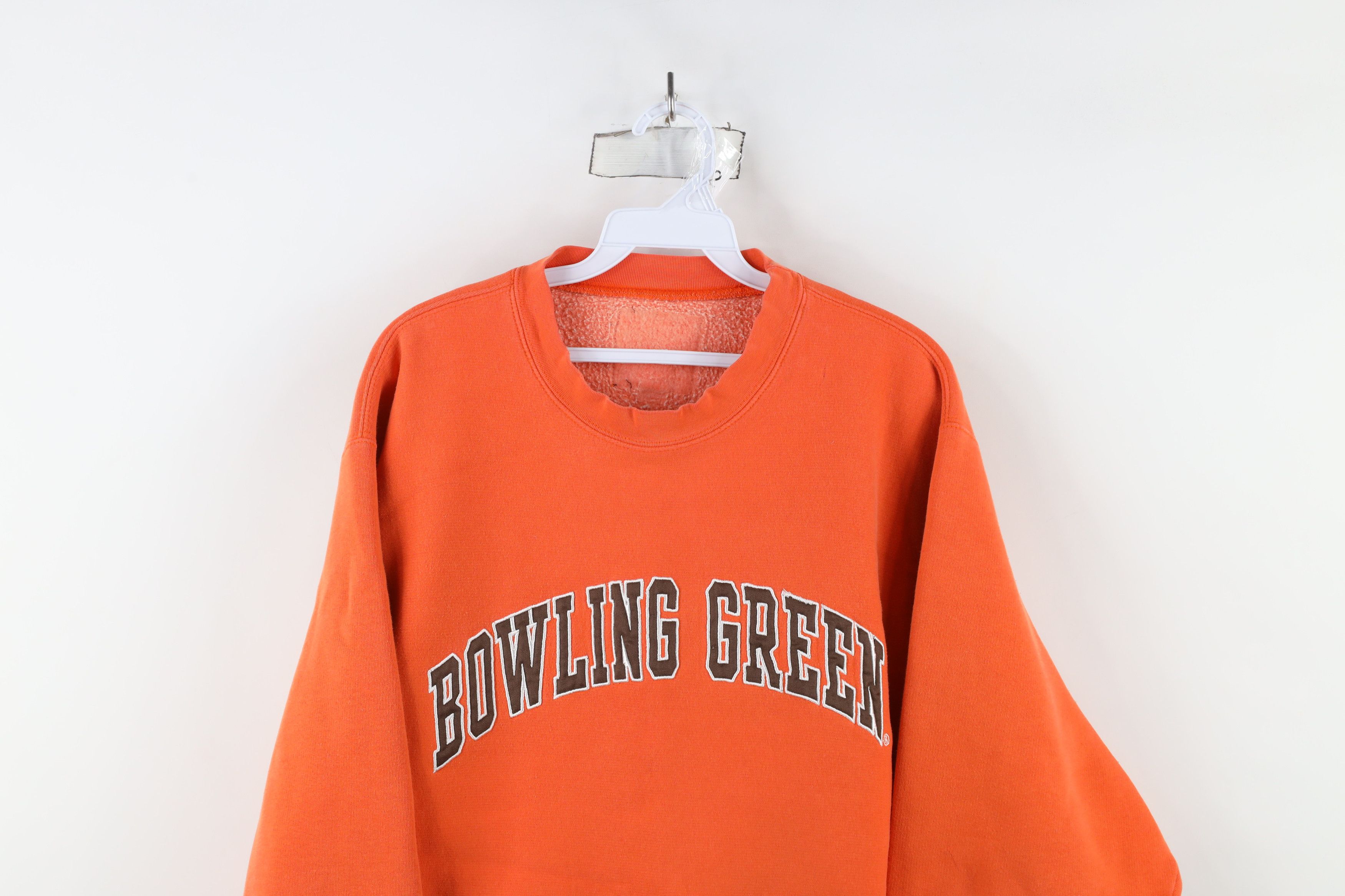 Vintage Vintage 90s Bowling Green State University Sweatshirt Orange Size US L / EU 52-54 / 3 - 2 Thumbnail