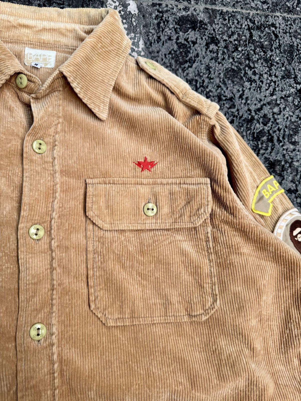 Bape RARE BAPE CORDUROY MILITARY SHACKET Size US M / EU 48-50 / 2 - 9 Thumbnail