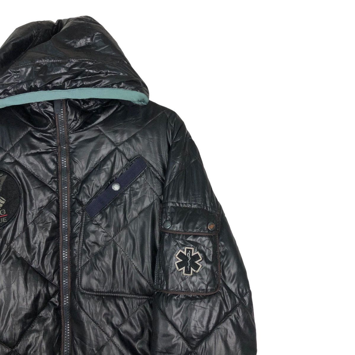 Avirex 🔥Vintage Light Puffer Down Biker Jacket Avirex Full Patches Size US L / EU 52-54 / 3 - 6 Thumbnail