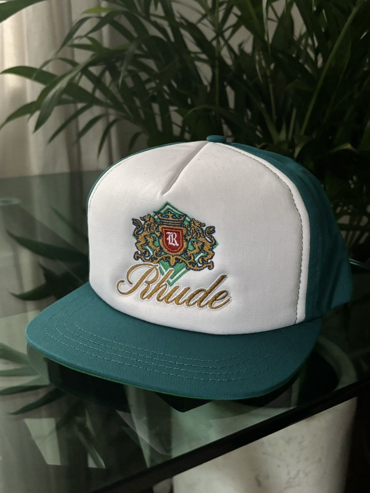image of Rhude “Racing Menthol” Hat in Teal, Men's