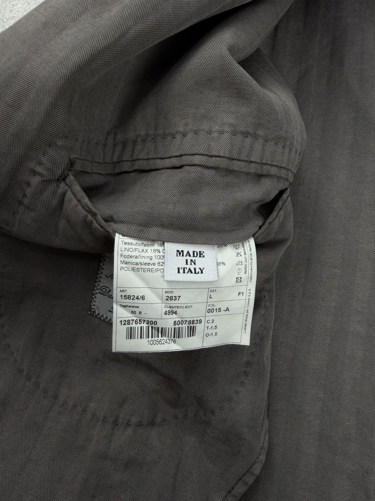 L.B.M. 1911 L.B.M. 1911 Blazer Jacket Italy Herringbone Cotton Size 50 Size 40R - 11 Thumbnail