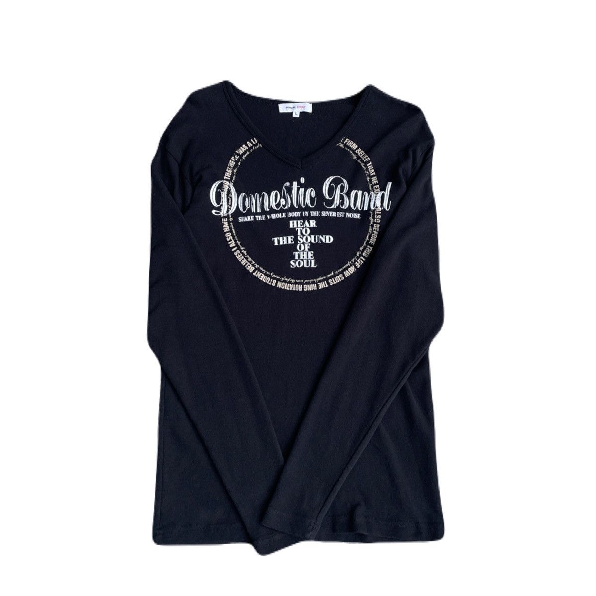 If Six Was Nine 2000s Japanese archive Vkei V-neck Poem Long Sleeve Tee Y2K Size US M / EU 48-50 / 2 - 2 Thumbnail