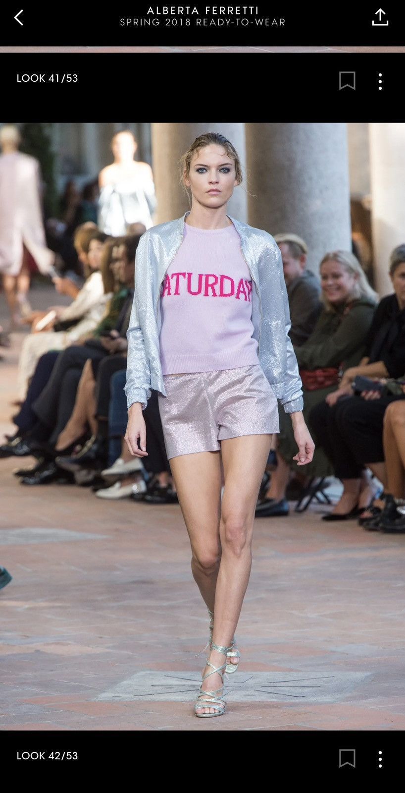 Alberta Ferretti Alberta Ferretti tie front pink lame blouse spring ‘18 sz 44 Size M / US 6-8 / IT 42-44 - 8 Thumbnail