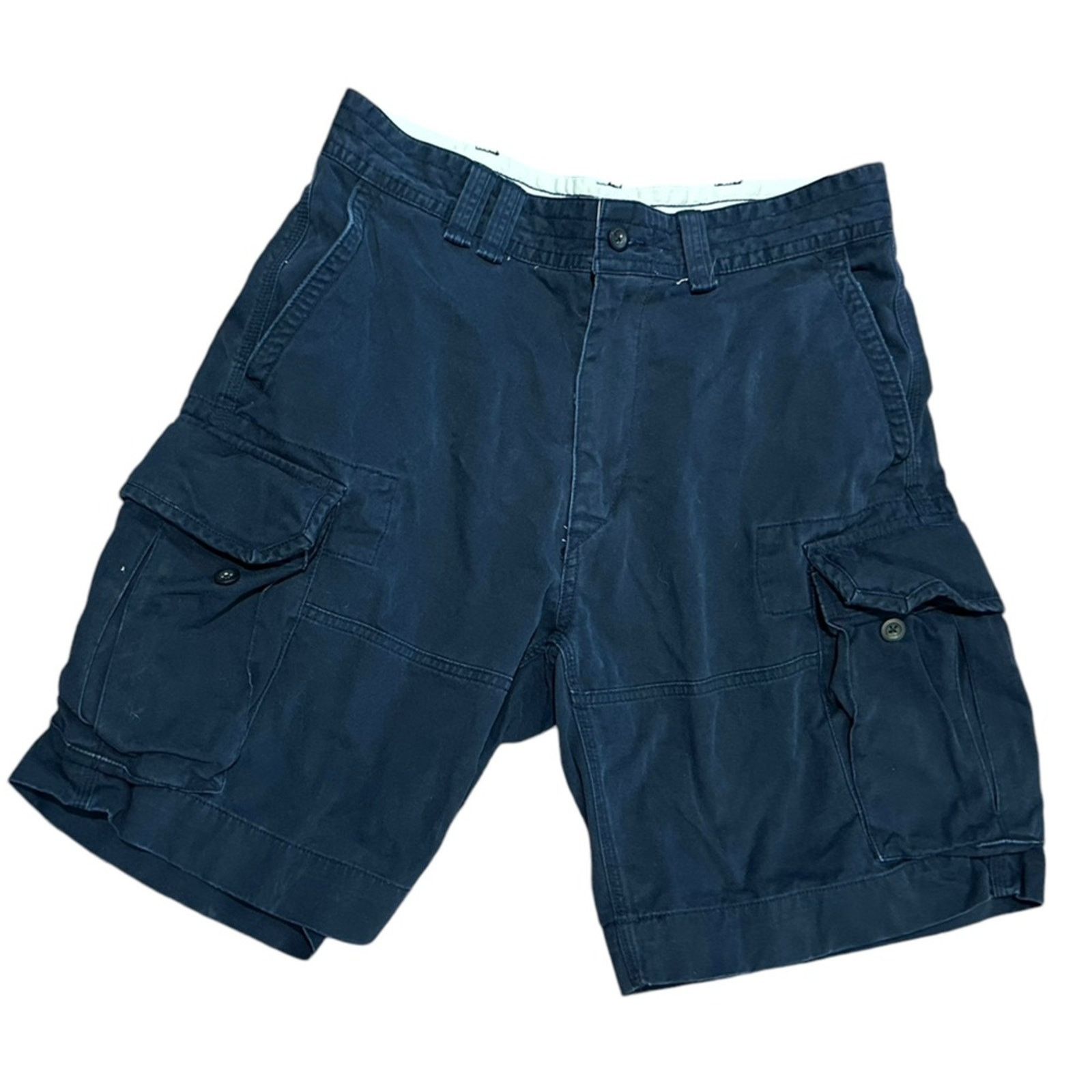 Ralph Lauren POLO RALPH LAUREN cargo shorts, half pants, men's, W30 equivalent cotton navy blue type Vintage Second Hand