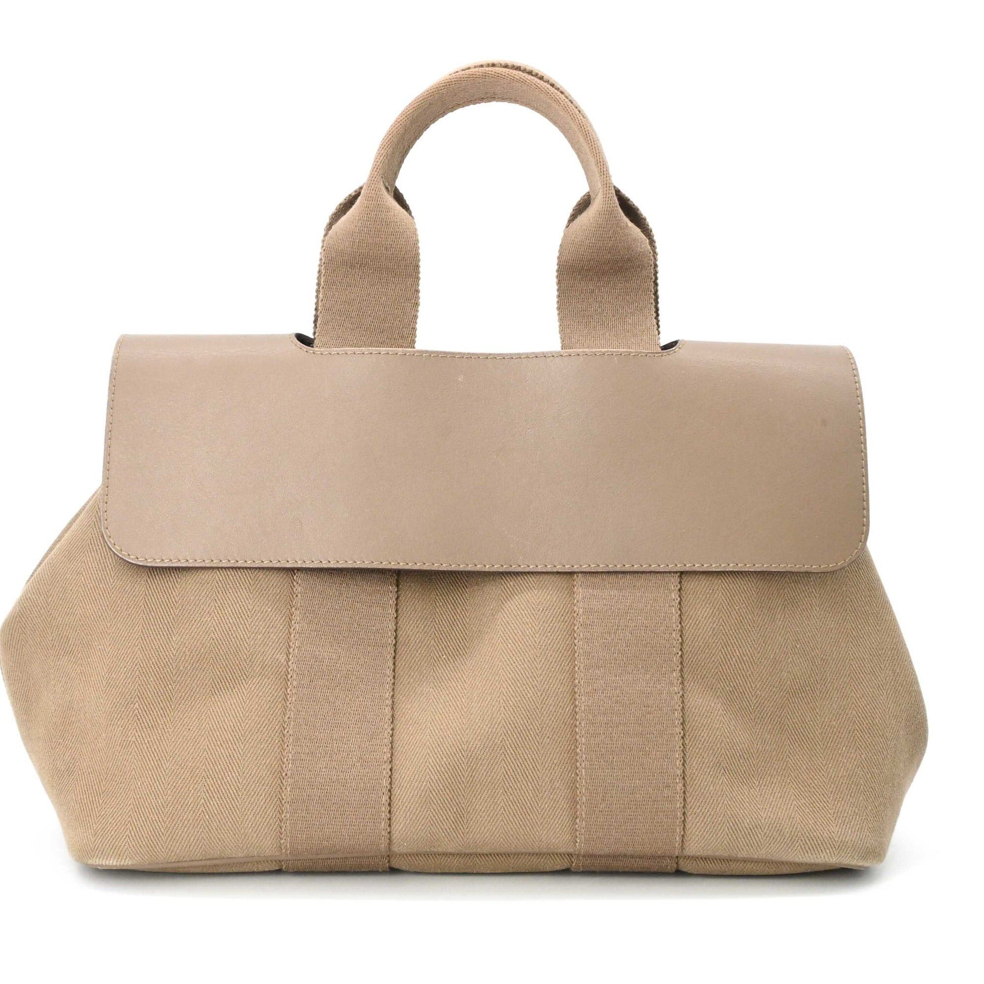Hermes HERMES Valparaiso PM handbag, Etoupe Toile leather, for women. Size ONE SIZE - 1 Thumbnail