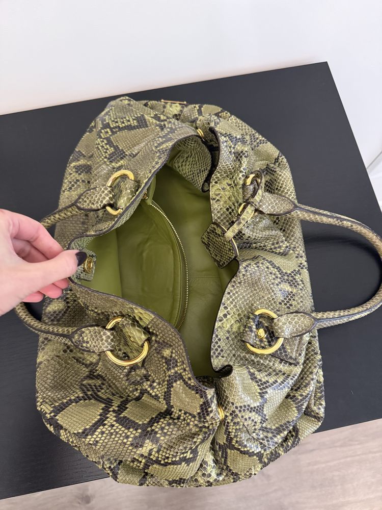 Prada Prada Python Leather Bag Size ONE SIZE - 5 Thumbnail