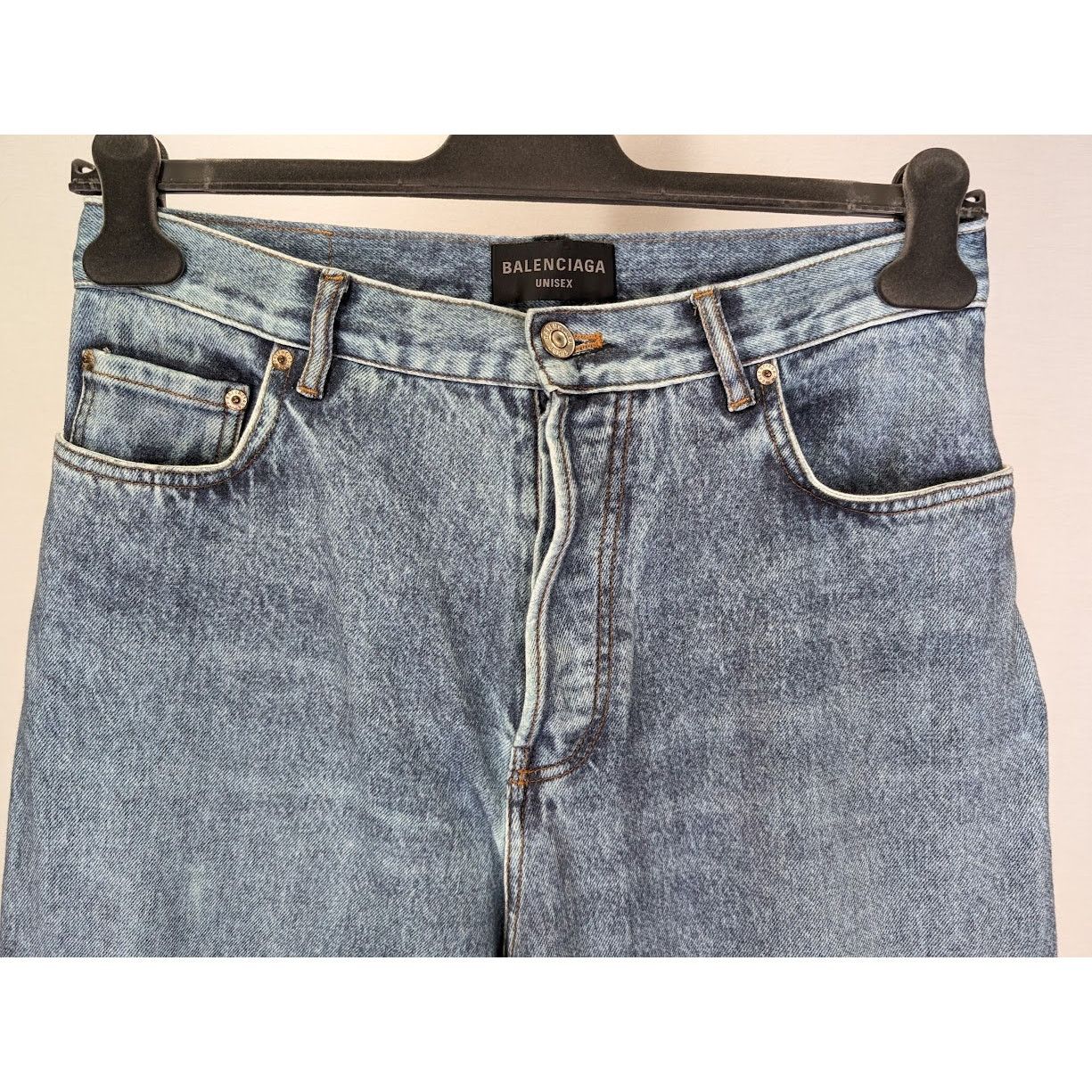Balenciaga o1rshd1 Baggy Denim Jeans in Blue Size US 30 / EU 46 - 9 Thumbnail