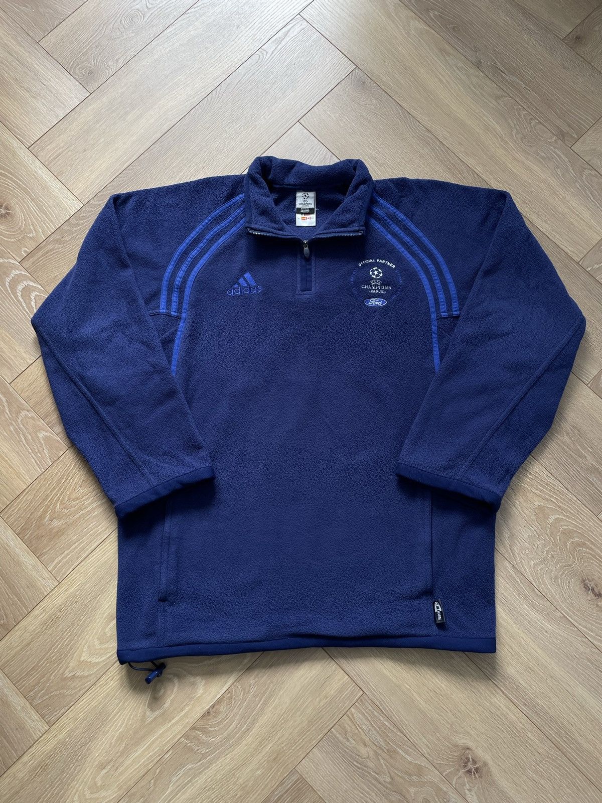Adidas × Vintage Adidas Champions League Fleece Sweatshirt Soccer Football Size US XL / EU 56 / 4 - 1 Thumbnail