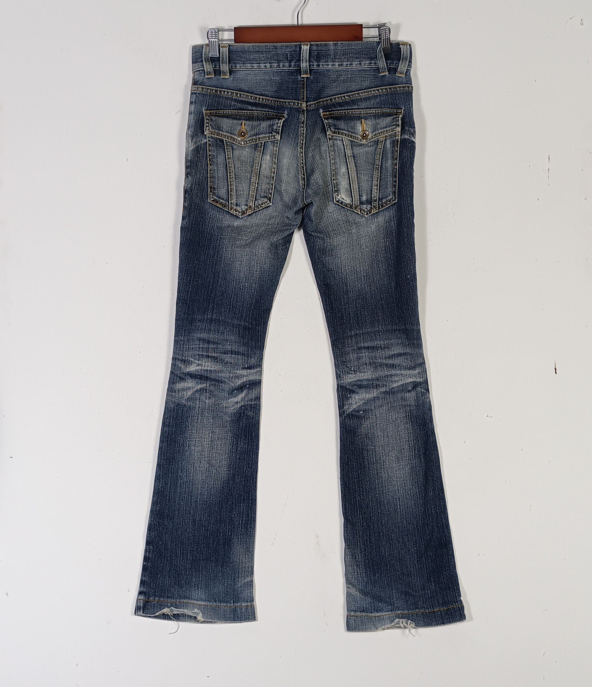 If Six Was Nine × Le Grande Bleu (L.G.B.) × Michel Klein MICHEAL KLEIN HOMME FLARE JEANS Size US 31 - 2 Thumbnail