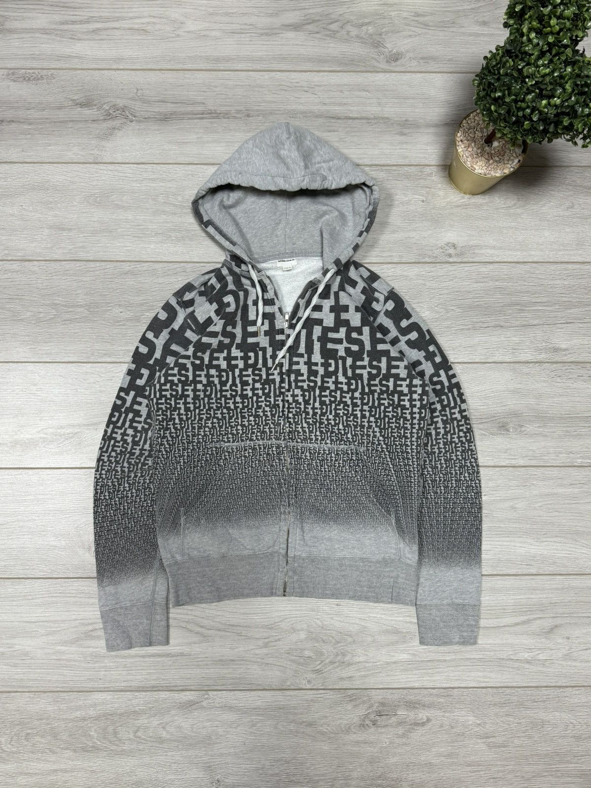 Diesel Diesel vintage monogram all over print letters zip hoodie Size US XL / EU 56 / 4 - 2 Thumbnail
