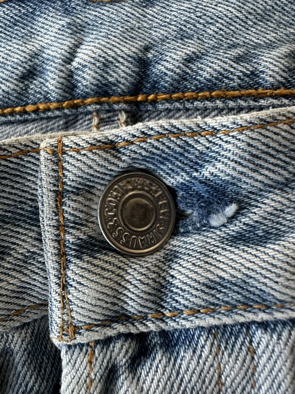 Levi's Levis 501 Made in Usa Vintage Denim 36x28.5 D538 Size US 35 - 14 Thumbnail