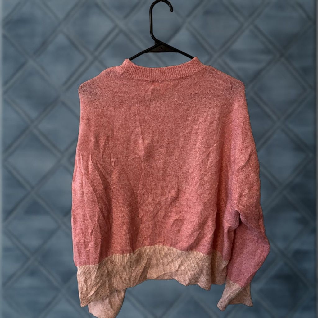 H&M H&M Womens Pullover Sweater Pink Long Sleeve Crew Neck M Acrylic Blend Sweater Womens M Pink Heathered Knit Size M / US 6-8 / IT 42-44 - 1 Thumbnail
