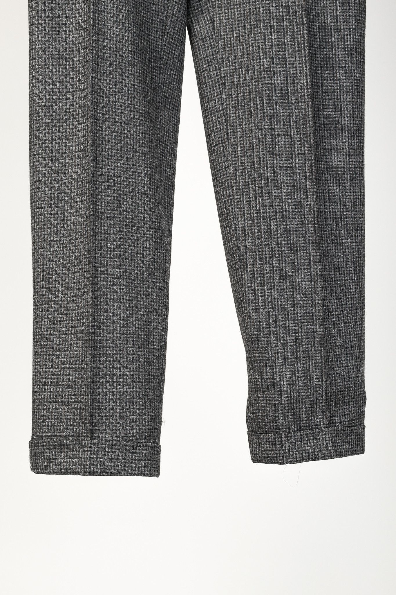 Prada Prada Grey-Check Virgin Wool-Suiting Cuffed Trousers Size US 34 / EU 50 - 7 Thumbnail
