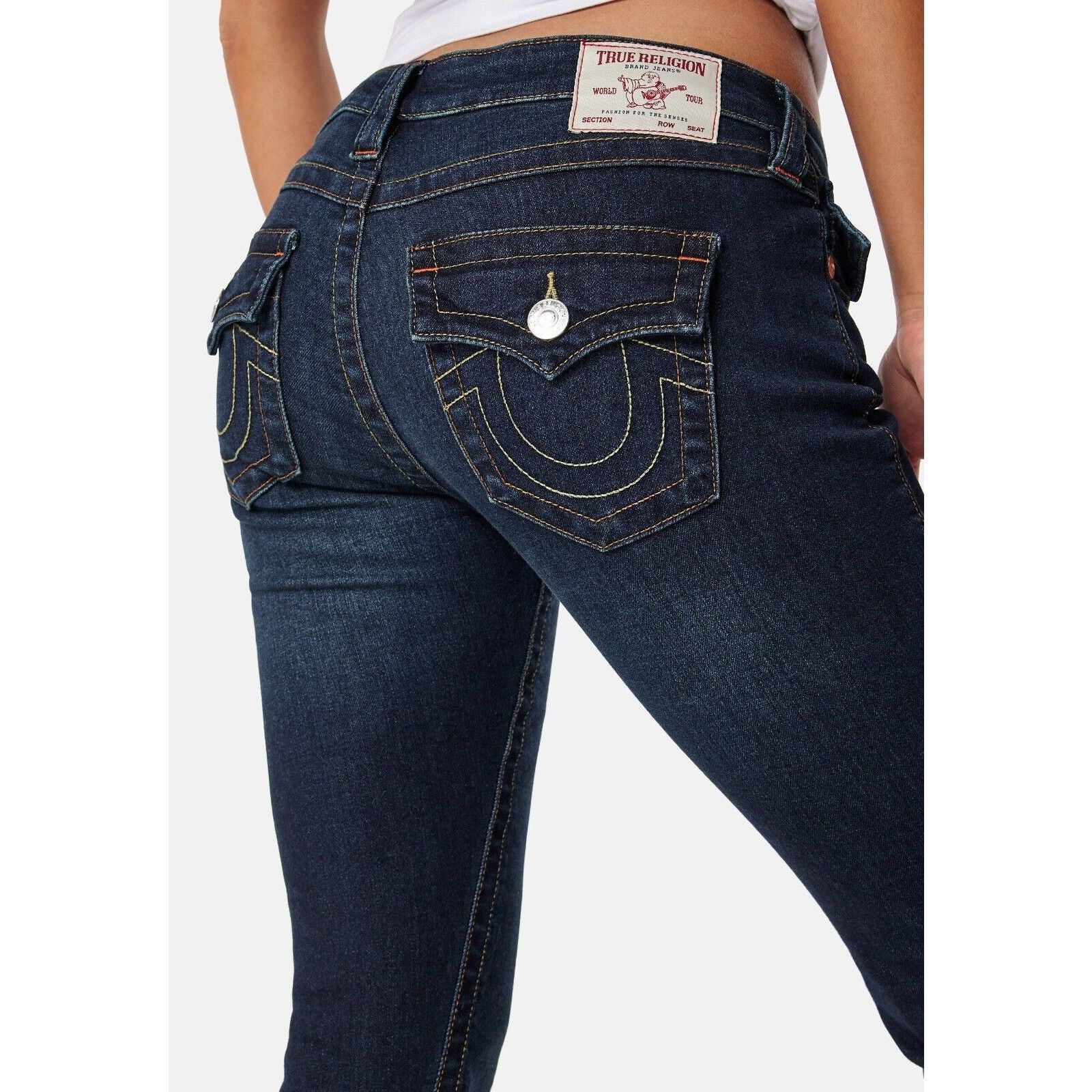 True Religion TRUE RELIGION JOEY VINTAGE LOW RISE FLARE DENIM JEANS SZ 29 Size 29" - 3 Thumbnail