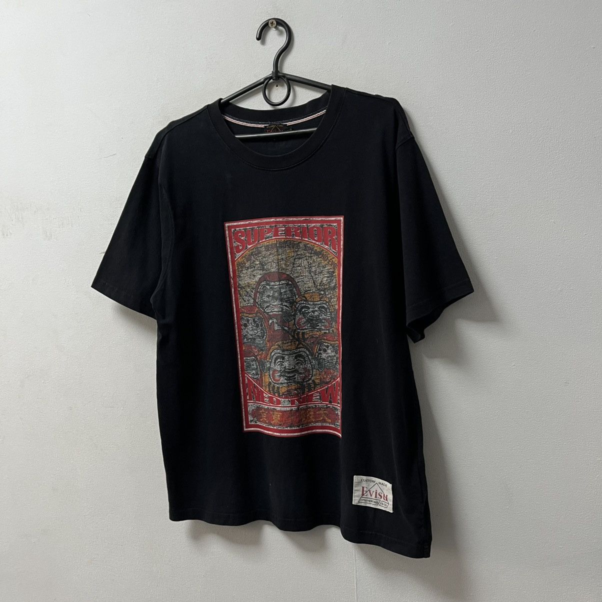 Evisu Evisu T-shirt Big Logo Black Size XL Size US XL / EU 56 / 4 - 7 Thumbnail