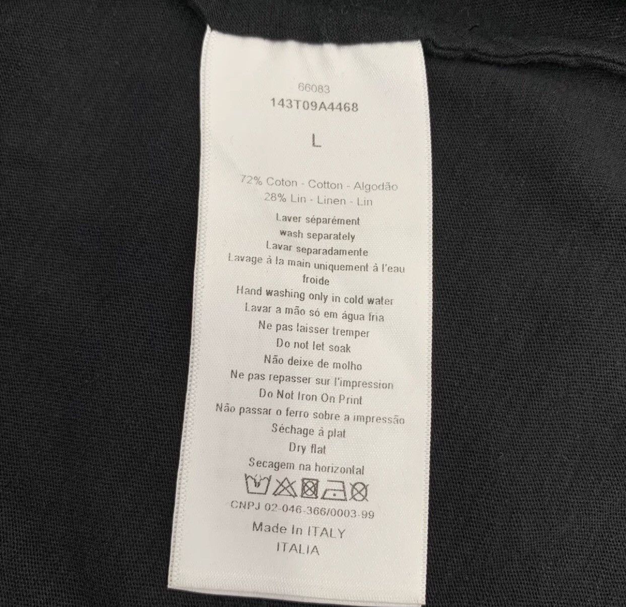 Dior Dior black letter printed round neck short sleeved T-shirt Size US L / EU 52-54 / 3 - 7 Thumbnail
