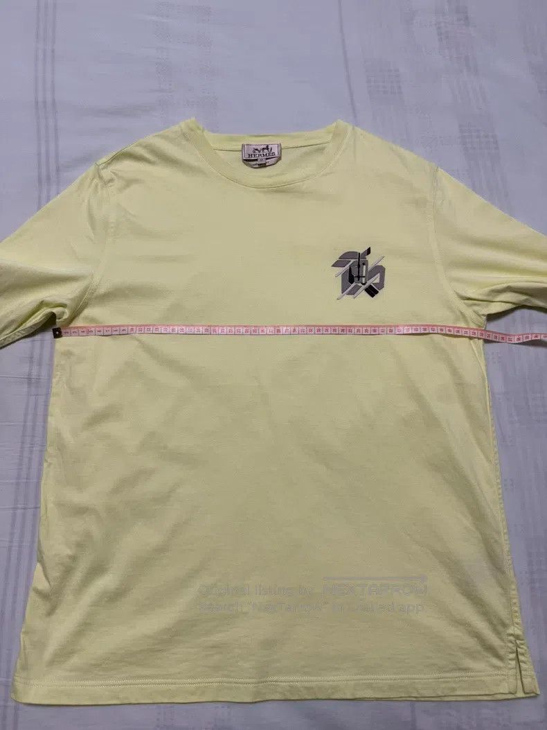 Hermes Hermes Knitted short-sleeved shirt with leather pattern on Size US M / EU 48-50 / 2 - 4 Thumbnail