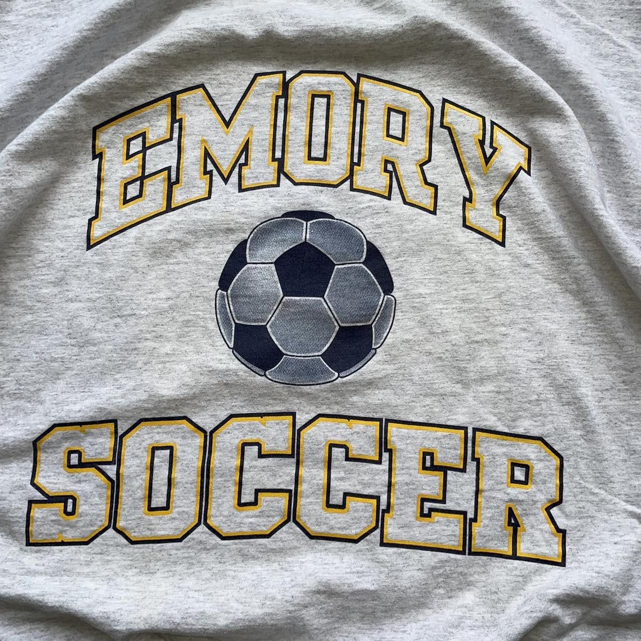 Champion × Vintage Vintage 90's Emory Soccer Champion Graphic T-Shirt Size US XL / EU 56 / 4 - 2 Thumbnail