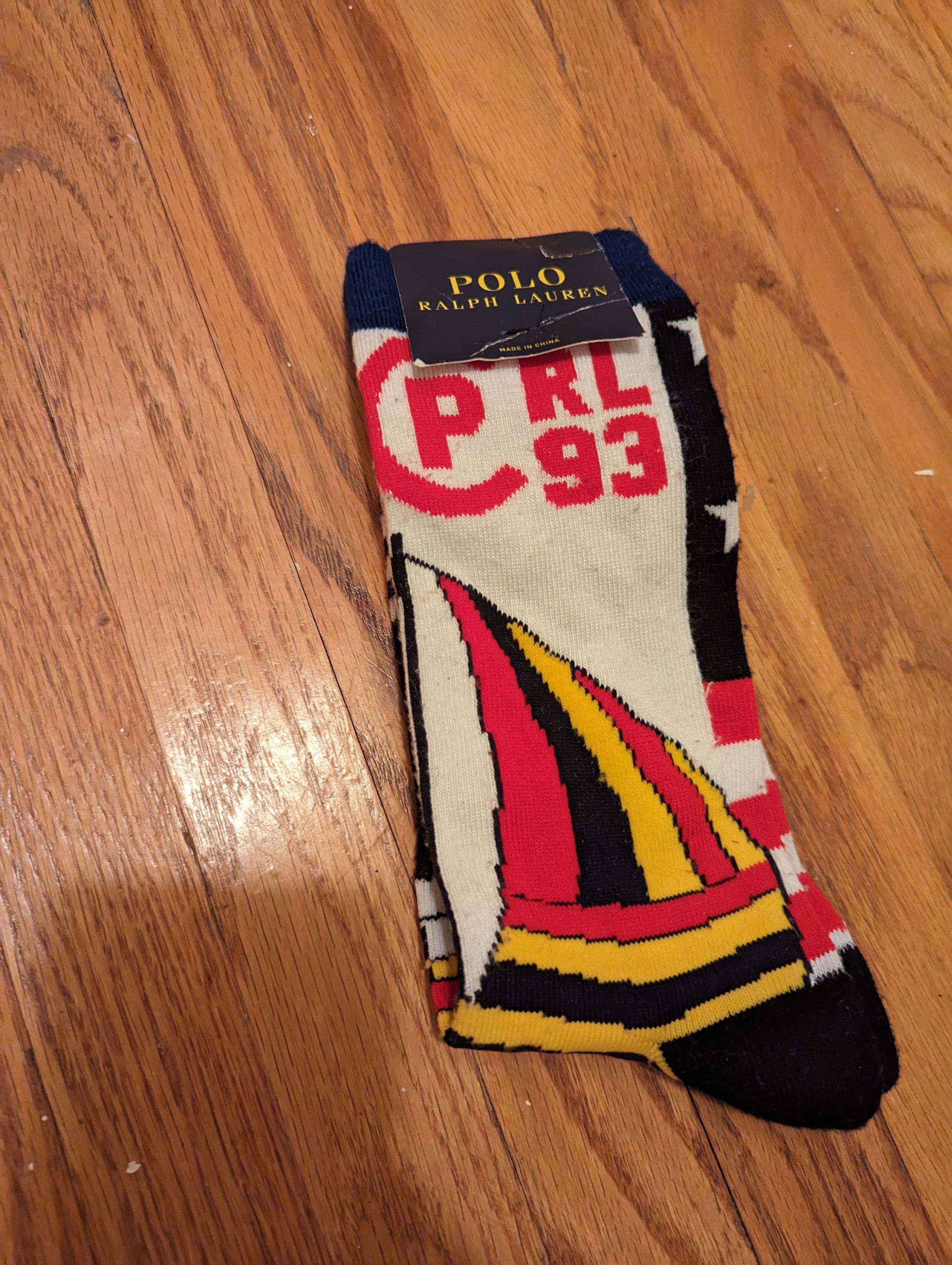 image of Polo Ralph Lauren Polo Cp-93 Regatta Yachting Socks in Blue White Red, Men's