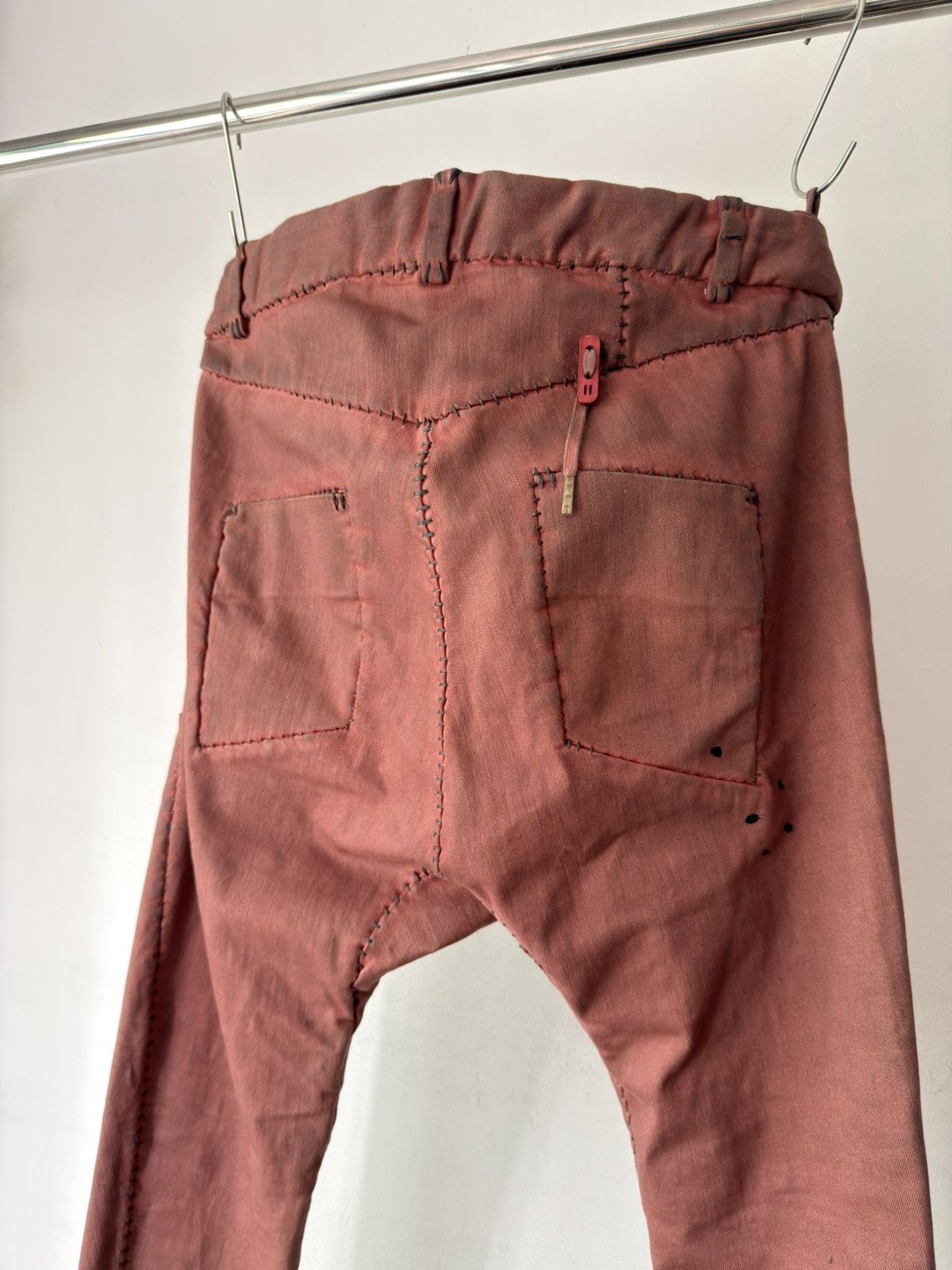 Boris Bidjan Saberi Boris Bidjan Saberi PH13 HS Handstitched Orange Pants Size US 34 / EU 50 - 7 Thumbnail