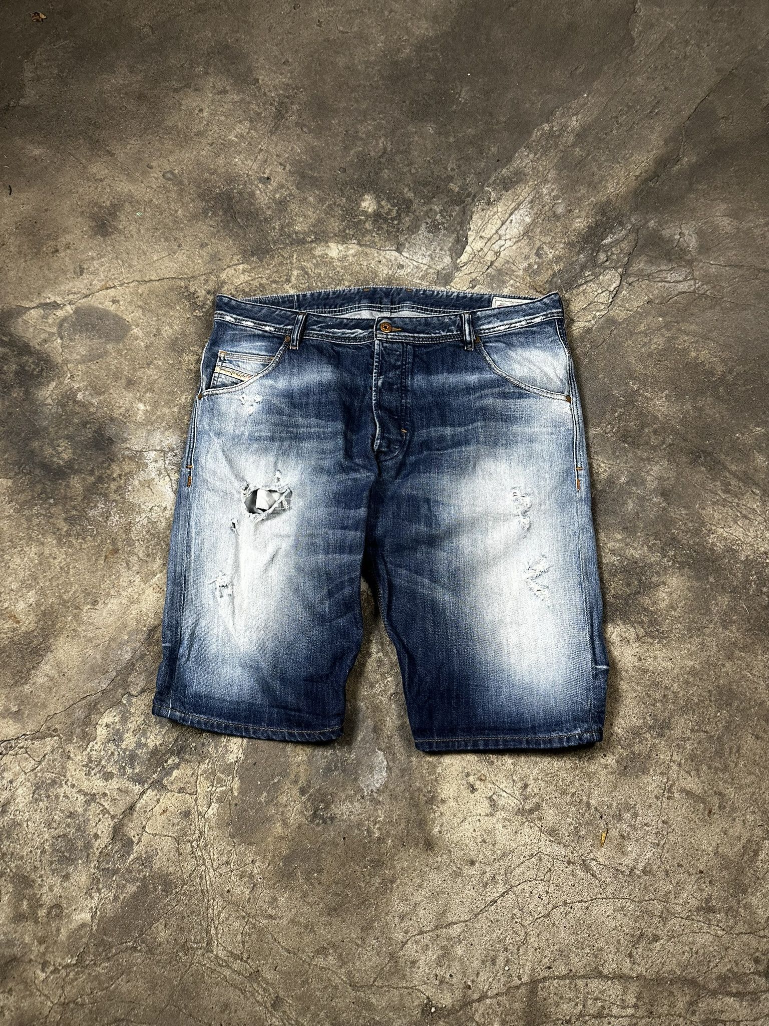 Vintage Diesel Faded Distressed Jeans Shorts Jorts