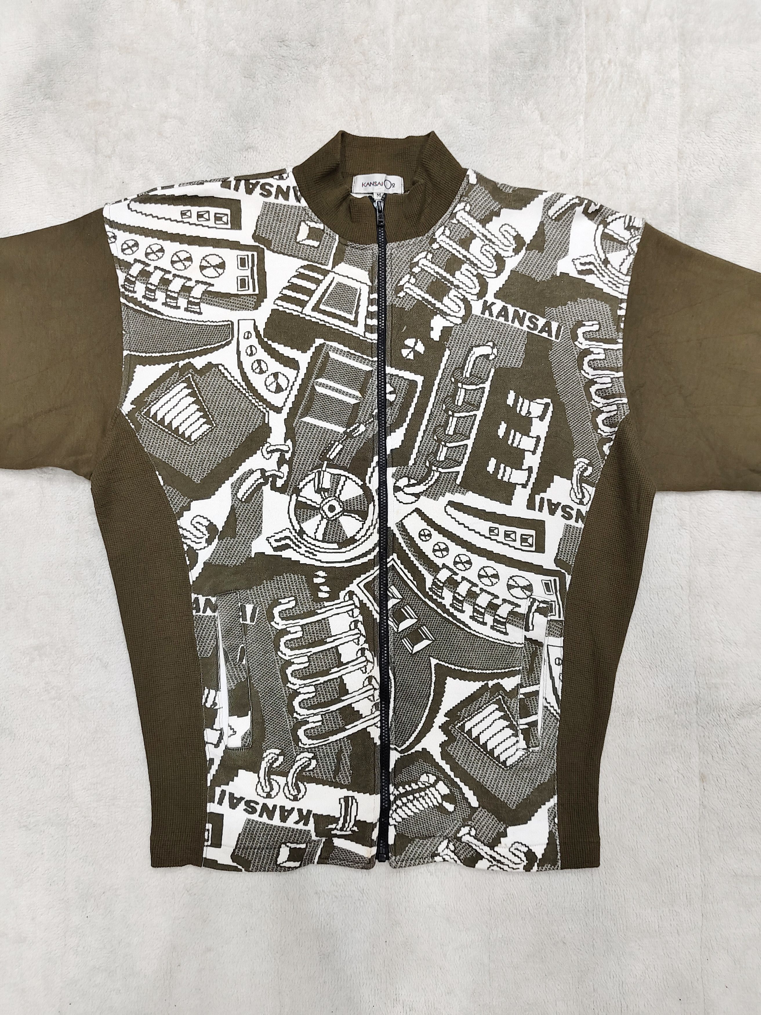 Kansai Yamamoto 80s Kansai O2- Archive Industrial Mecha Graphic Track Jacket Size US M / EU 48-50 / 2 - 3 Thumbnail