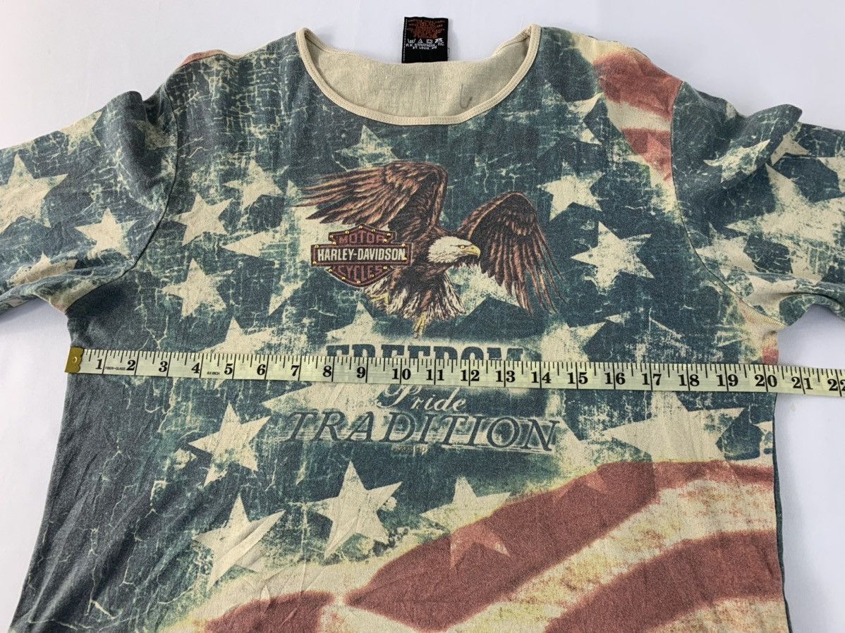 Harley Davidson × Vintage Harley Davidson Freedom Pride Tradition US Flag Printed Tee Size M / US 6-8 / IT 42-44 - 9 Thumbnail