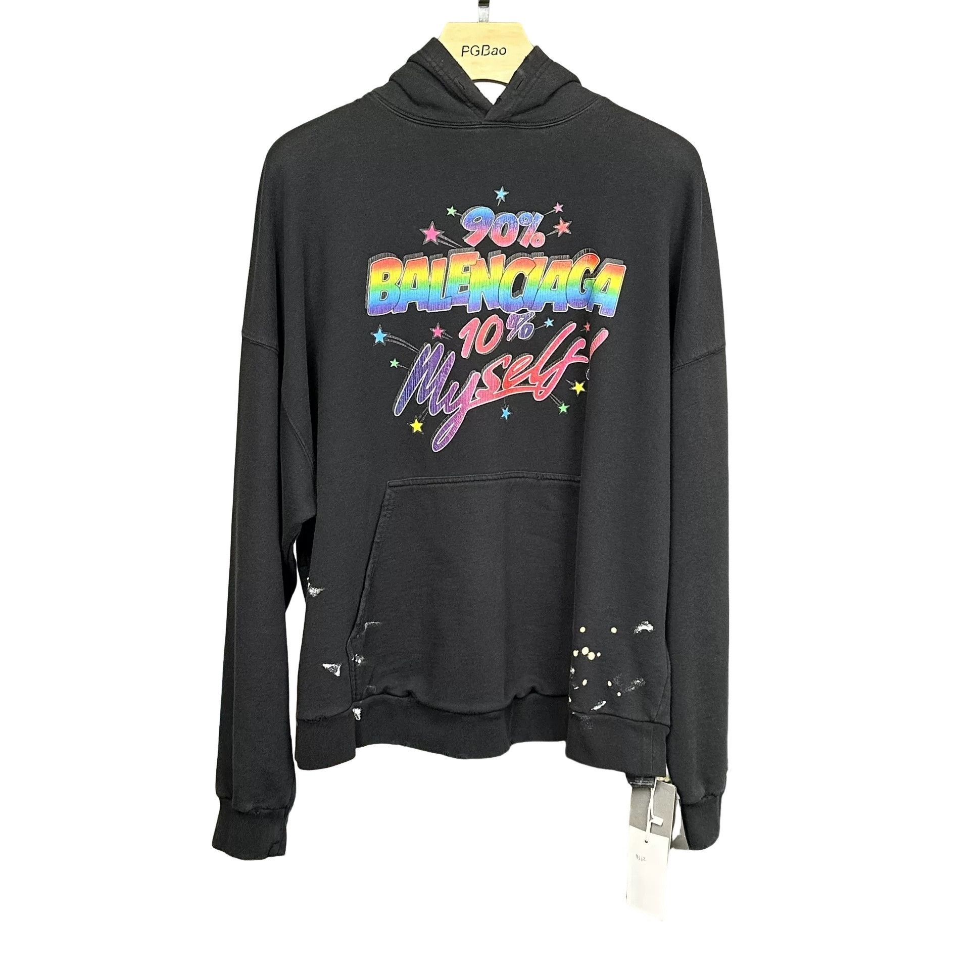 Balenciaga Balenciaga Rainbow Graffiti Hoodie Size L Size US L / EU 52-54 / 3 - 1 Thumbnail