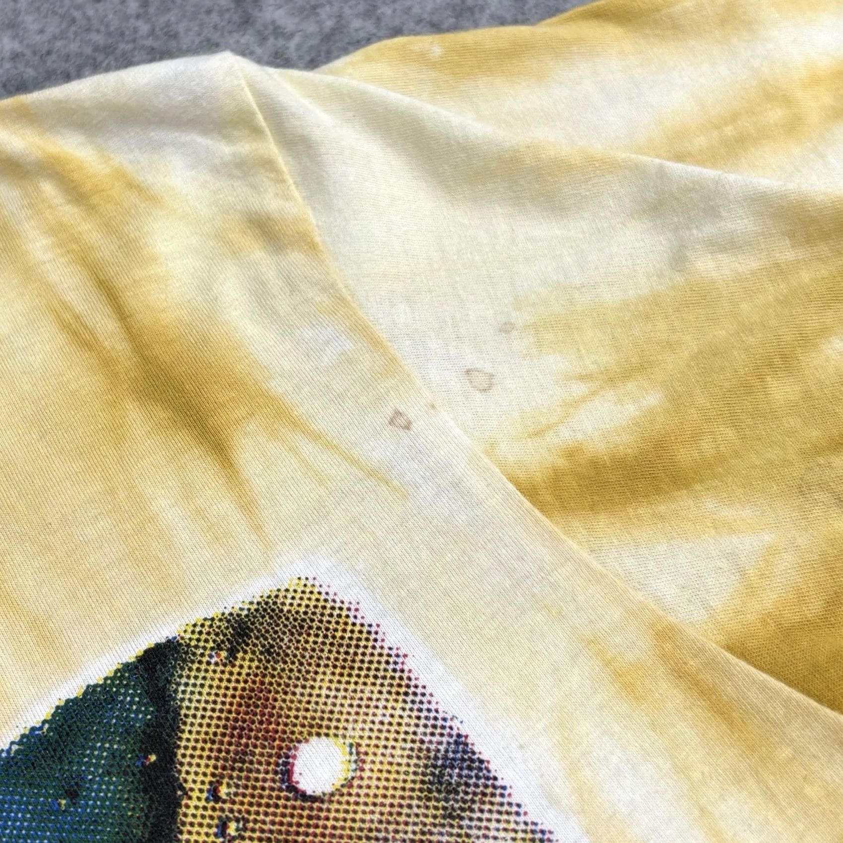 Vintage SURE tie dye spiritual design T-Shirt Yellow Large Mens Short Sleeve Shirt Size US L / EU 52-54 / 3 - 6 Thumbnail