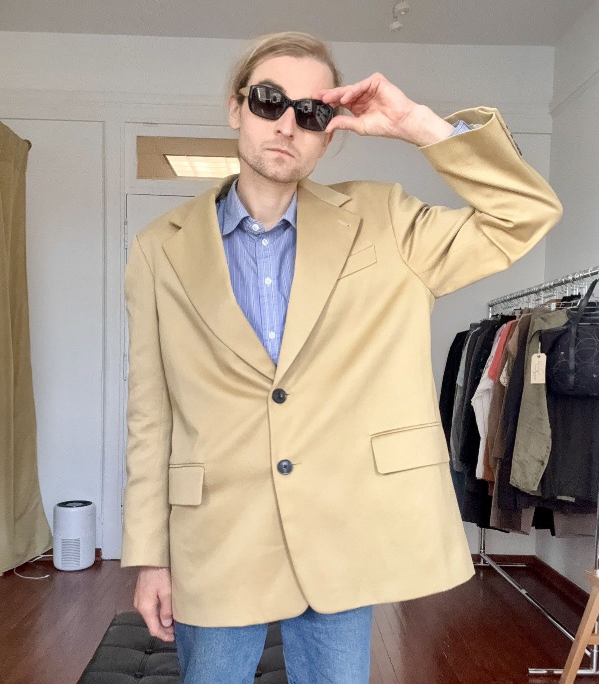 Dries Van Noten Dries Van Noten Runway AW2021 Khaki Blazer Size US M / EU 48-50 / 2 - 5 Thumbnail
