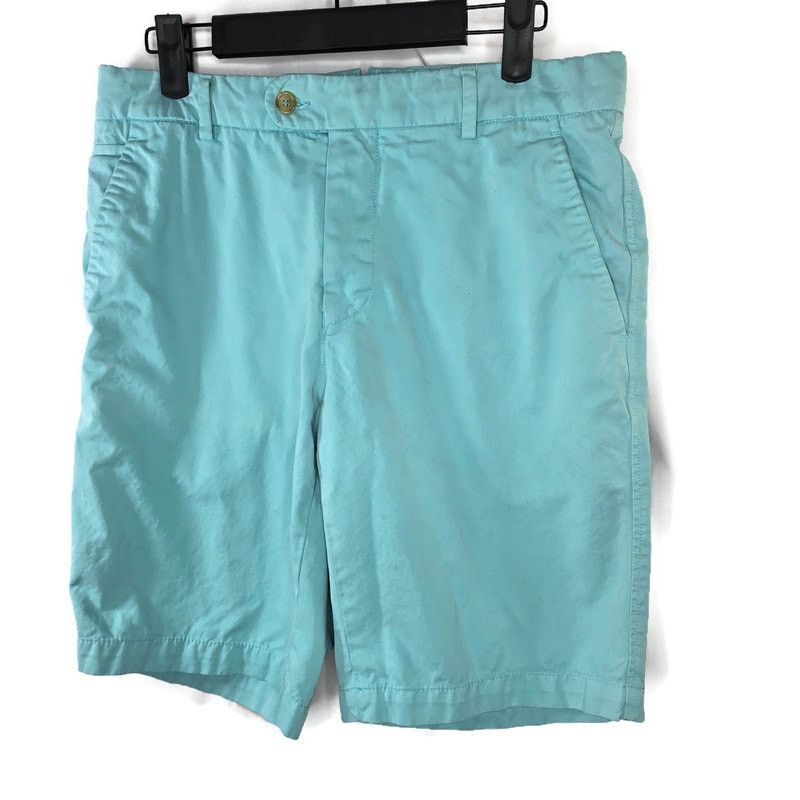 J.McLaughlin Men's J. Mclaughlin Teal 100% Cotton Chino Shorts Size 30 Size US 30 / EU 46 - 1 Thumbnail
