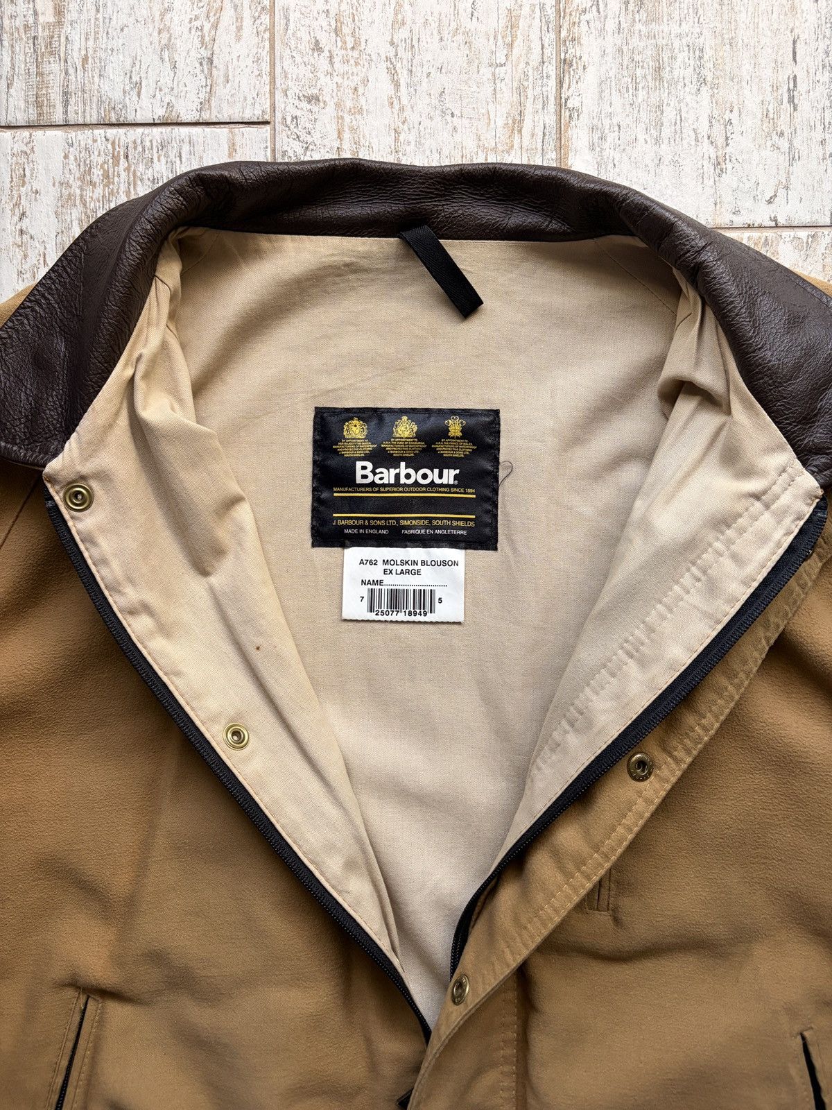 Barbour Vintage BARBOUR A762 Moleskin Blouson Jacket Size XL Size US XL / EU 56 / 4 - 3 Thumbnail