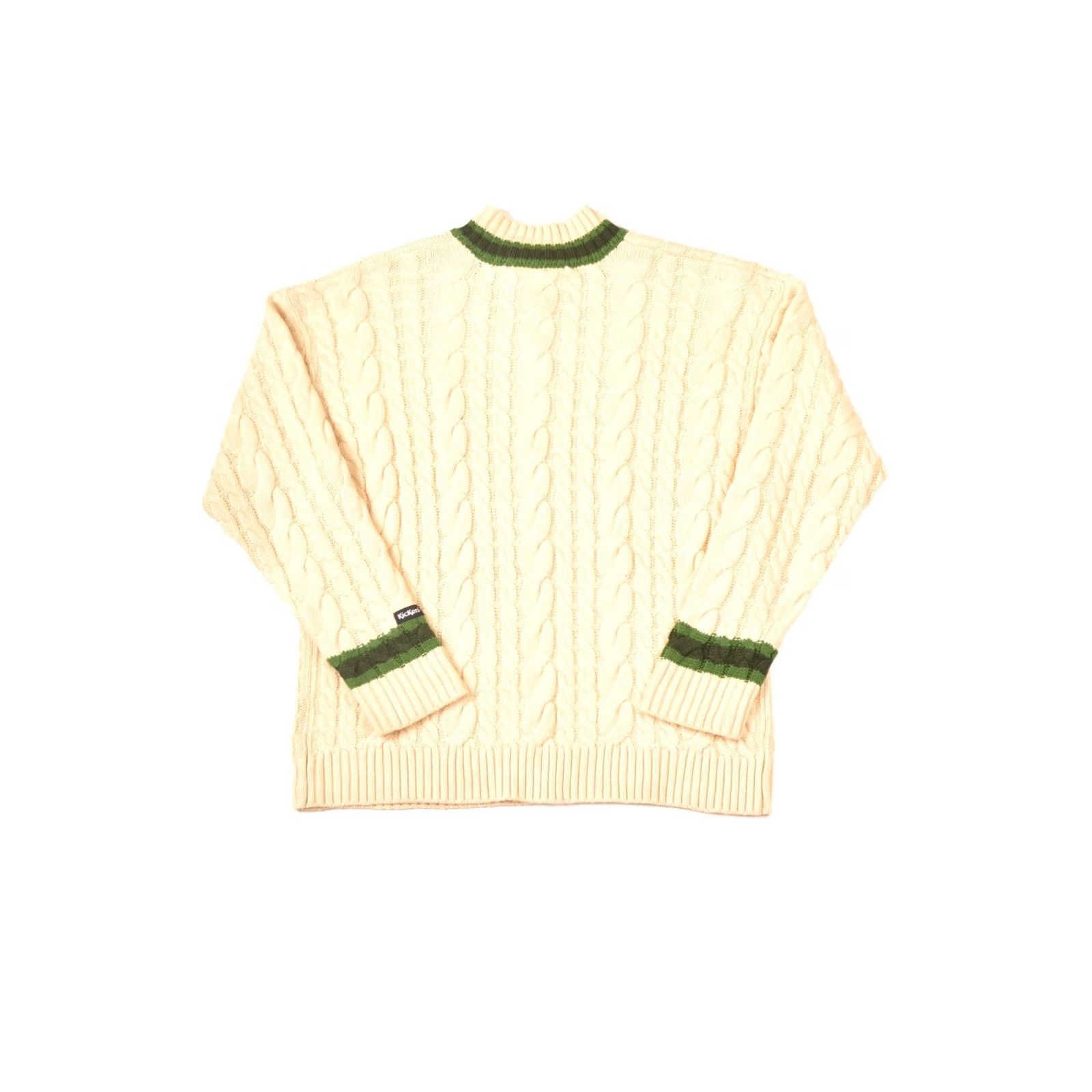 Kickers Kickers Vintage Cable Knit Pullover V-Neck Sweater Big Logo XS Men Ivory Knit Style Pullover Logo, Vintage 90s? Size US XS / EU 42 / 0 - 7 Thumbnail