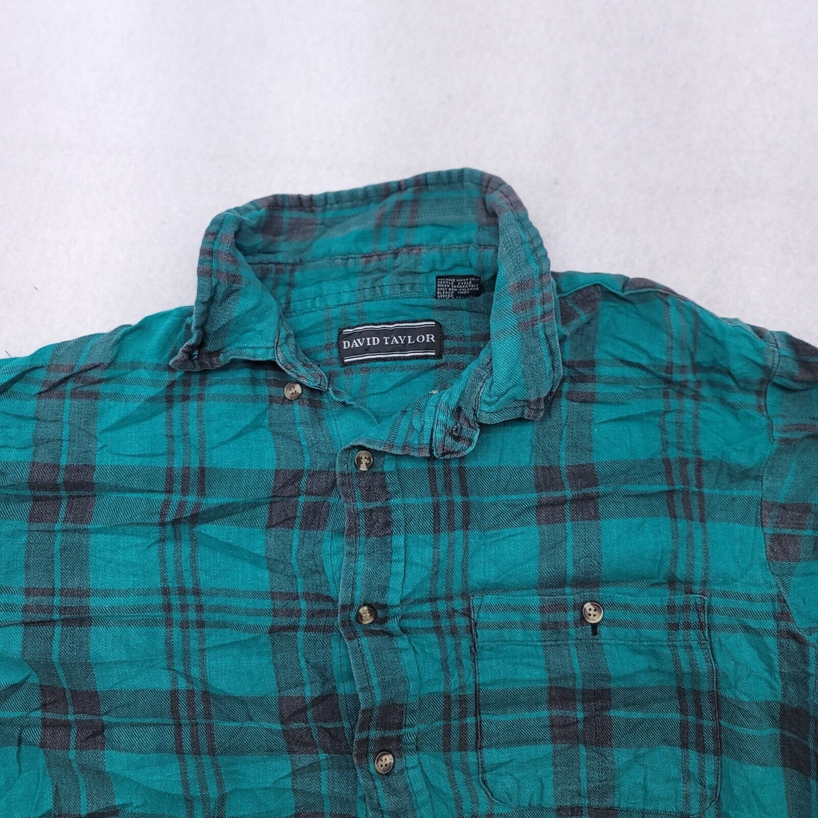 David Taylor David Taylor Tartan Flannel Button Up Shirt Mens Size LT Size US L / EU 52-54 / 3 - 1 Thumbnail