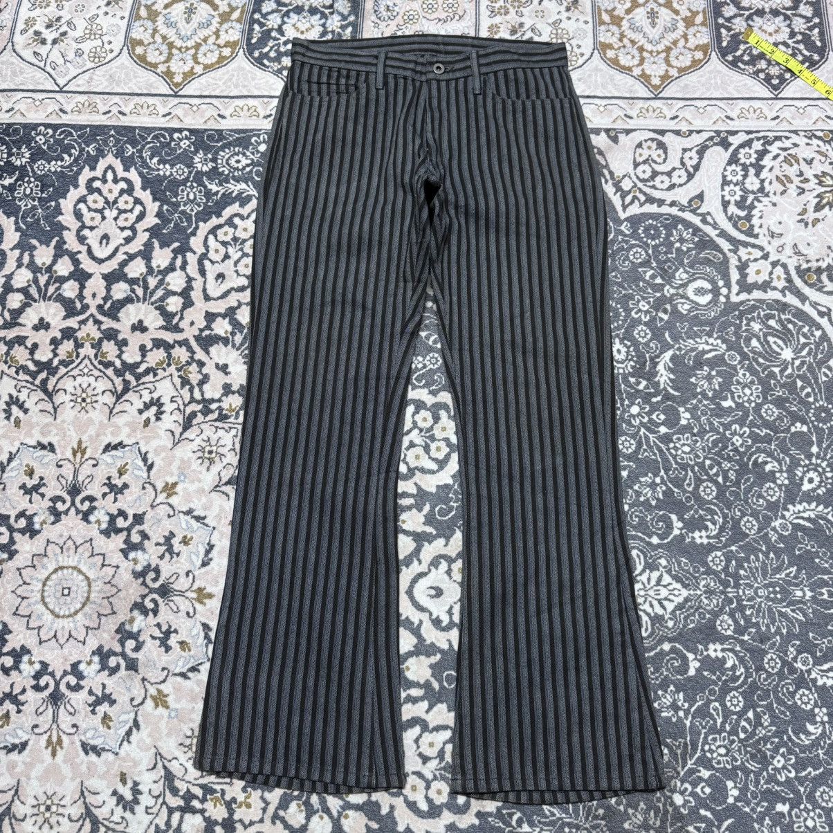 Japanese Brand EDGE RUPERT Striped Denim Flare Jeans Size US 30 / EU 46 - 21 Thumbnail