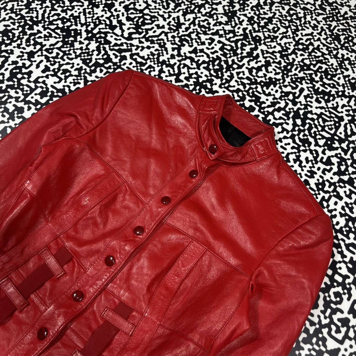 Japanese Brand Vintage Y2K Japanese Leather Jacket With Straps Moto Style Size S / US 4 / IT 40 - 7 Thumbnail