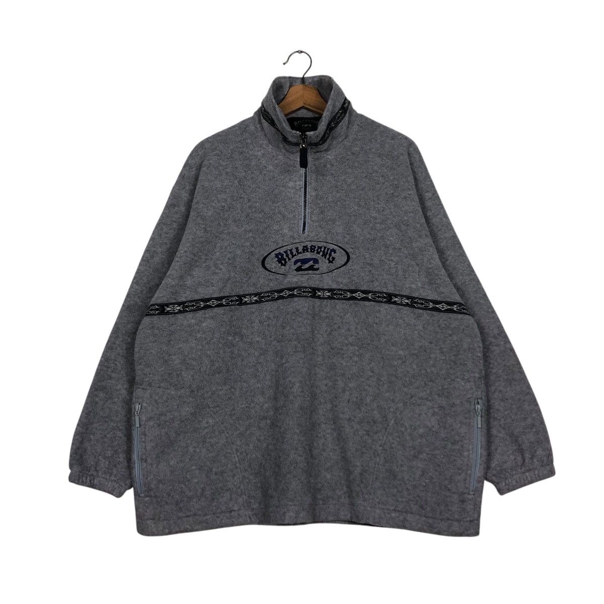 Billabong Vintage Fleece Jacket Half Zipper Anorak Billabong Polartec Size US M / EU 48-50 / 2 - 2 Thumbnail
