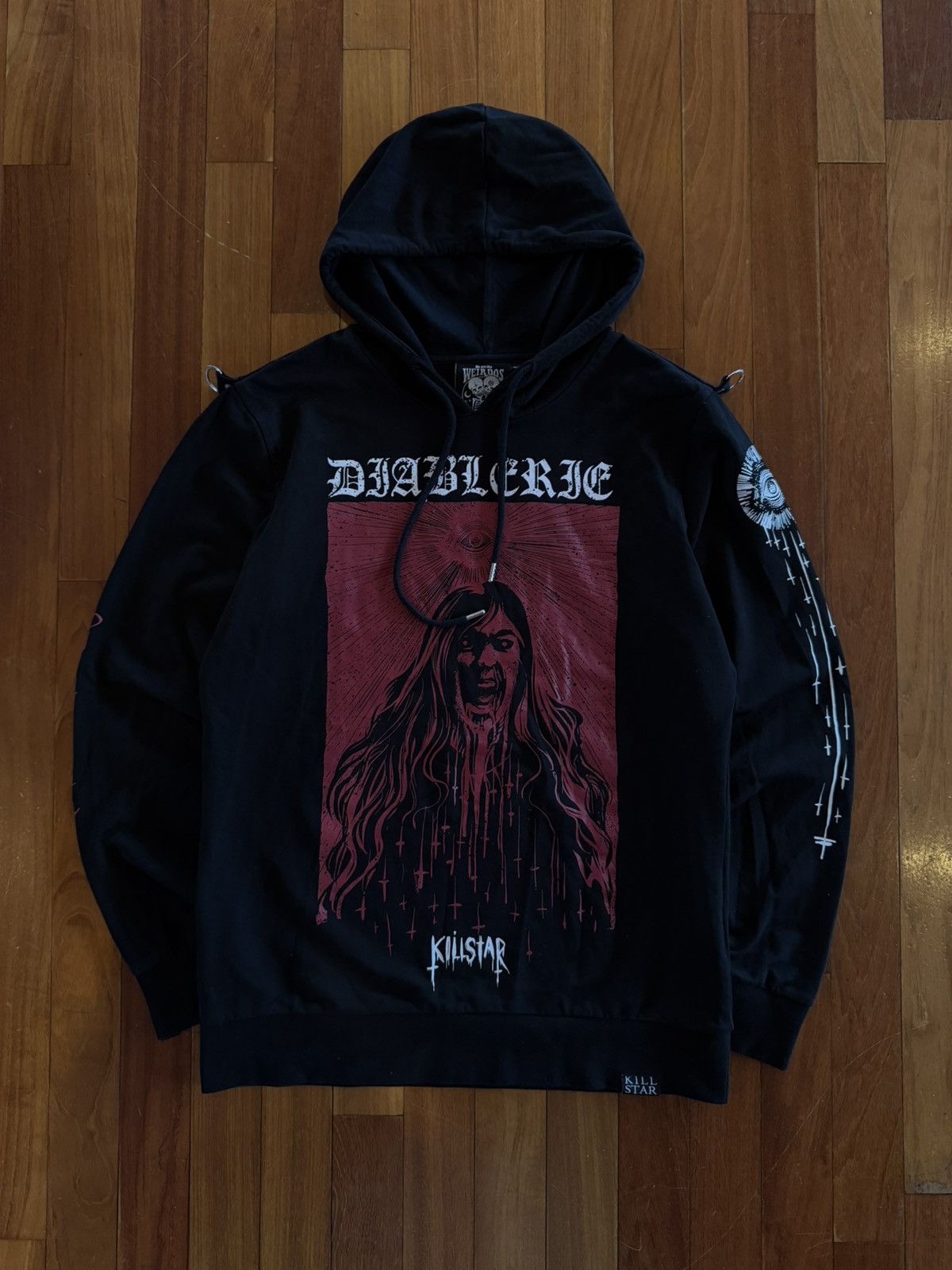 Killstar Killstar “Diablerie” Hoodie – Black – Gothic Graphic Size US L / EU 52-54 / 3 - 1 Thumbnail