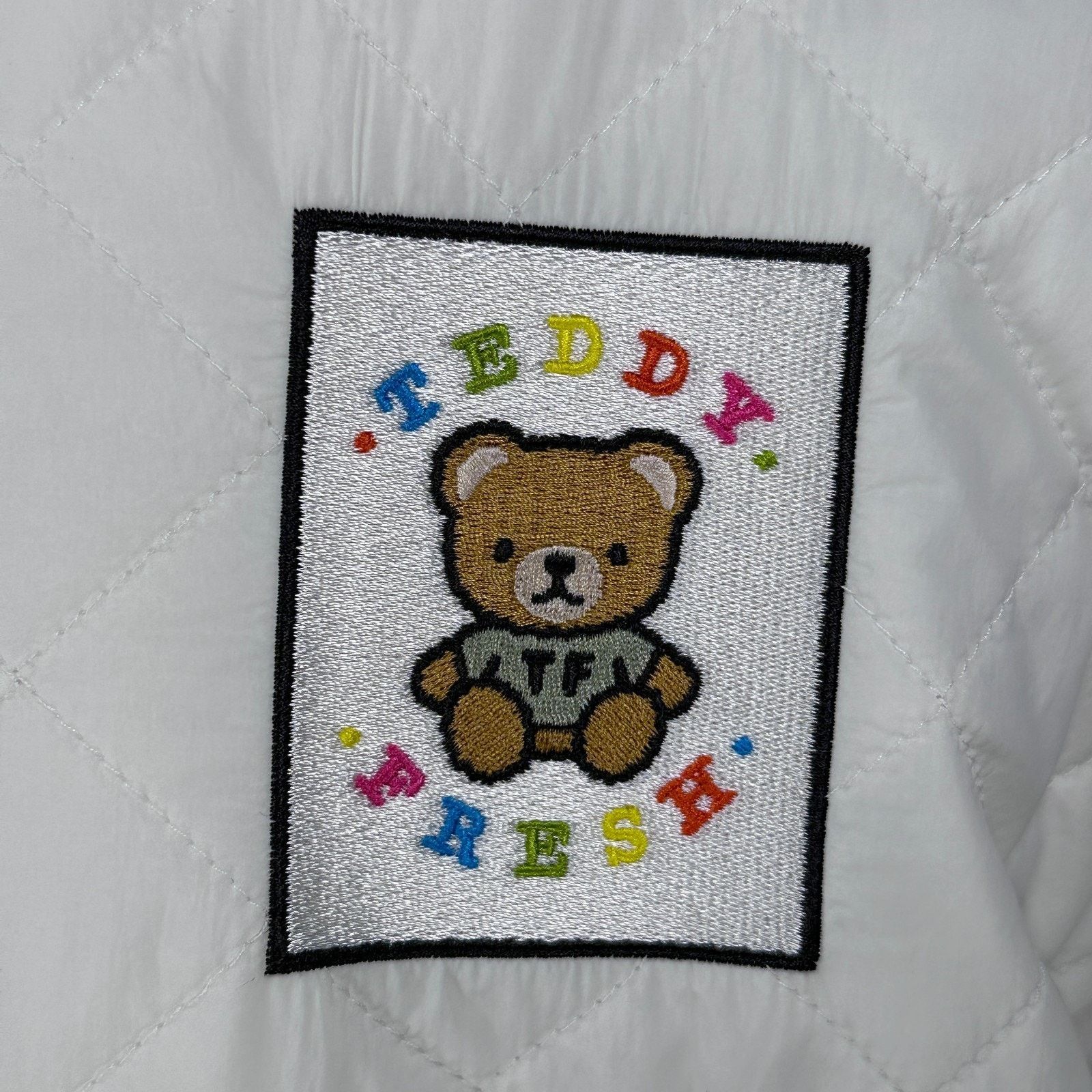 Teddy Fresh Teddy Fresh Quilted Puffer Jacket Mens M Pink Green White Size US M / EU 48-50 / 2 - 3 Thumbnail