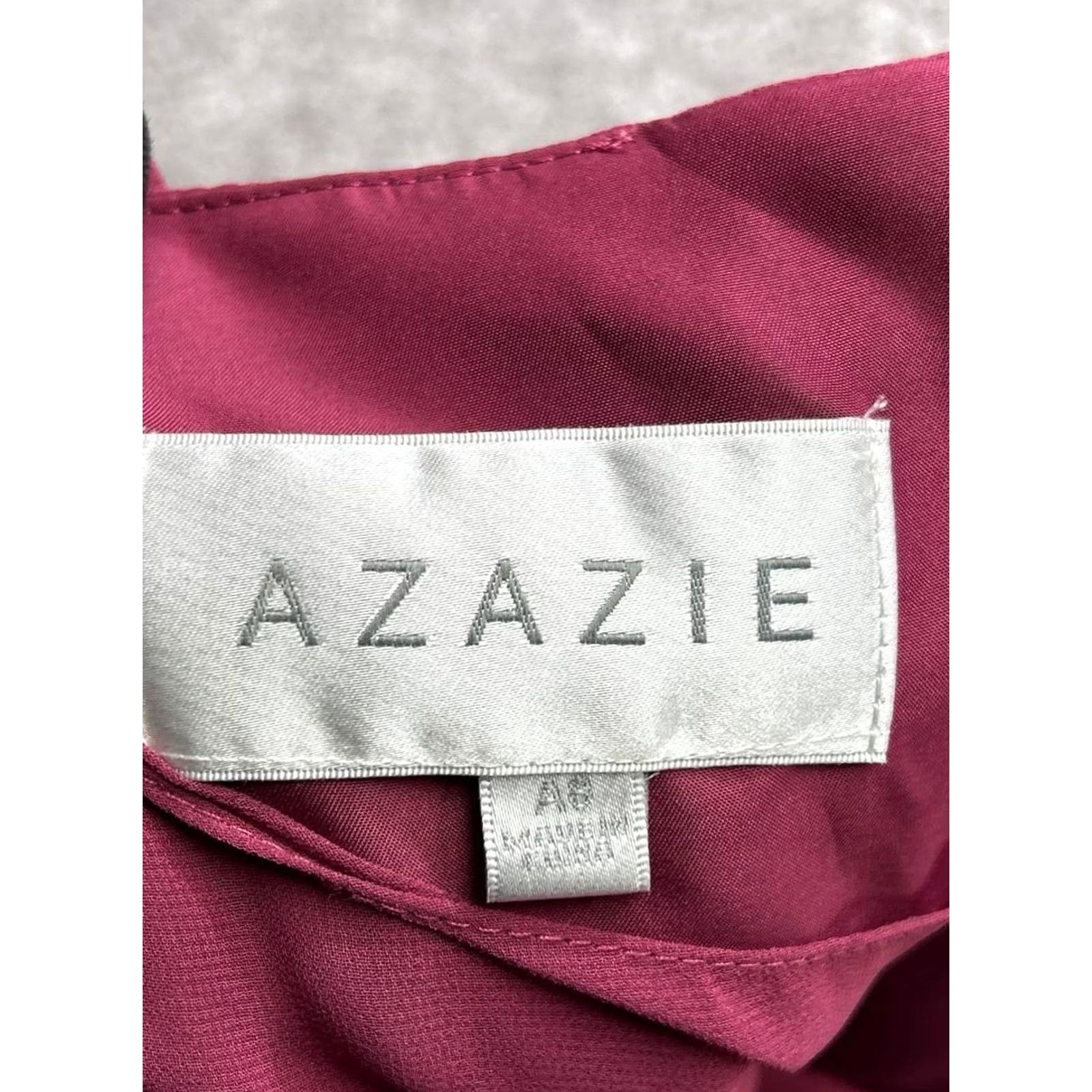 Vintage Azazie Kaya A-Line Dress Womens A8 Red Lined Sleeveless Scoop Neck Back Zip Formal Wedding Size M / US 6-8 / IT 42-44 - 5 Thumbnail
