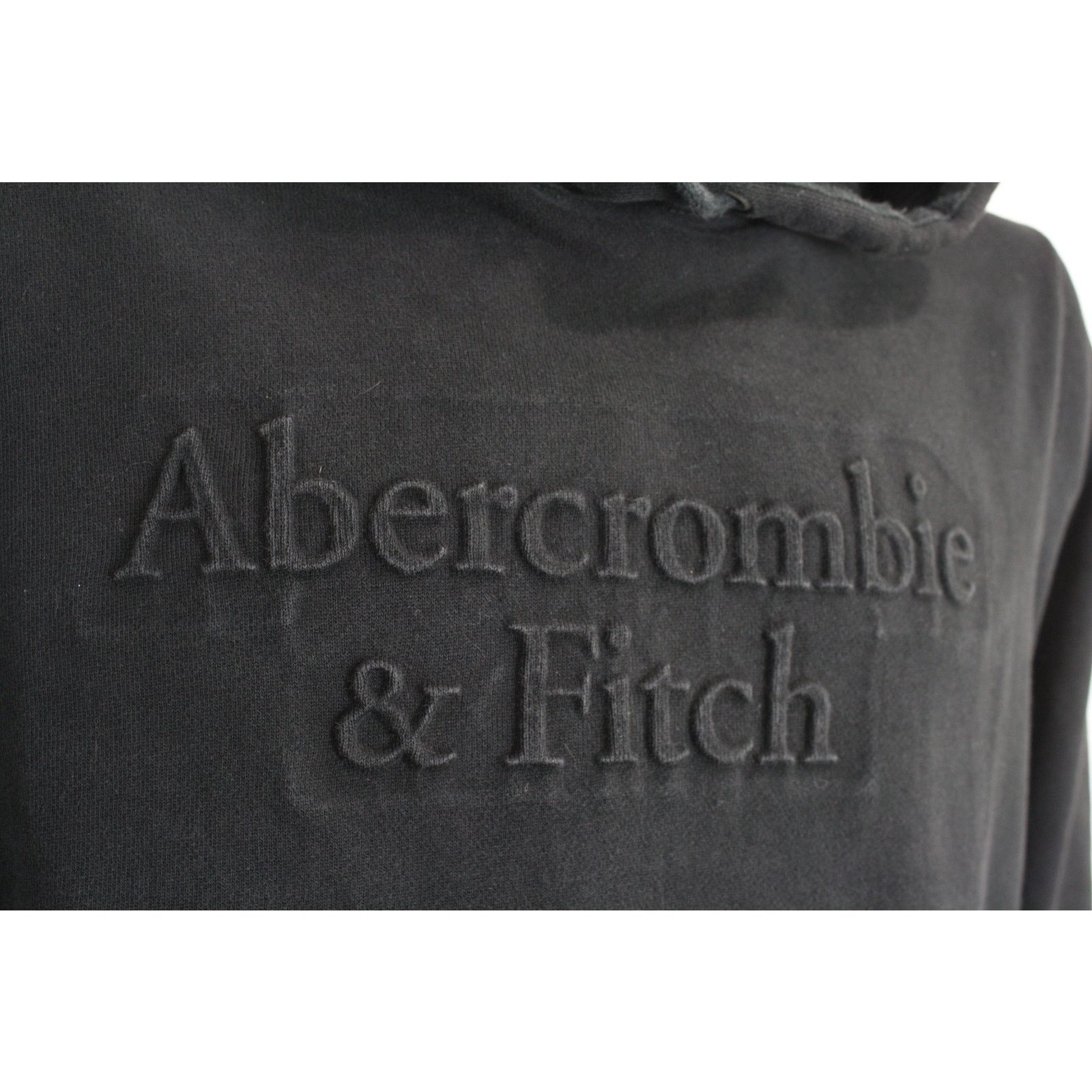 Abercrombie & Fitch Abercrombie Fitch Hoodie Large Black Embossed Logo Pullover Size US L / EU 52-54 / 3 - 2 Thumbnail