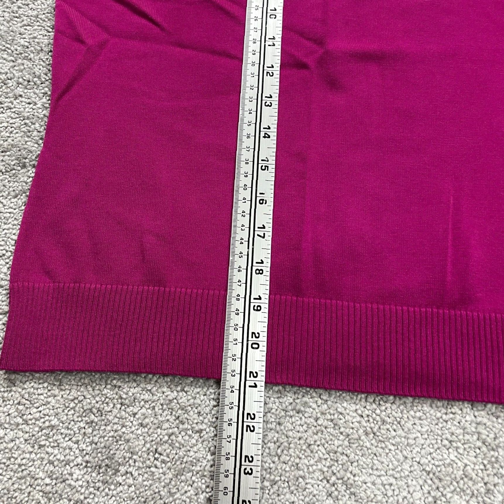 Lands' End Lands' End Sweater Women XS Fuchsia Pink V-Neck Tight Knit Casual Workwear Size XS / US 0-2 / IT 36-38 - 7 Thumbnail