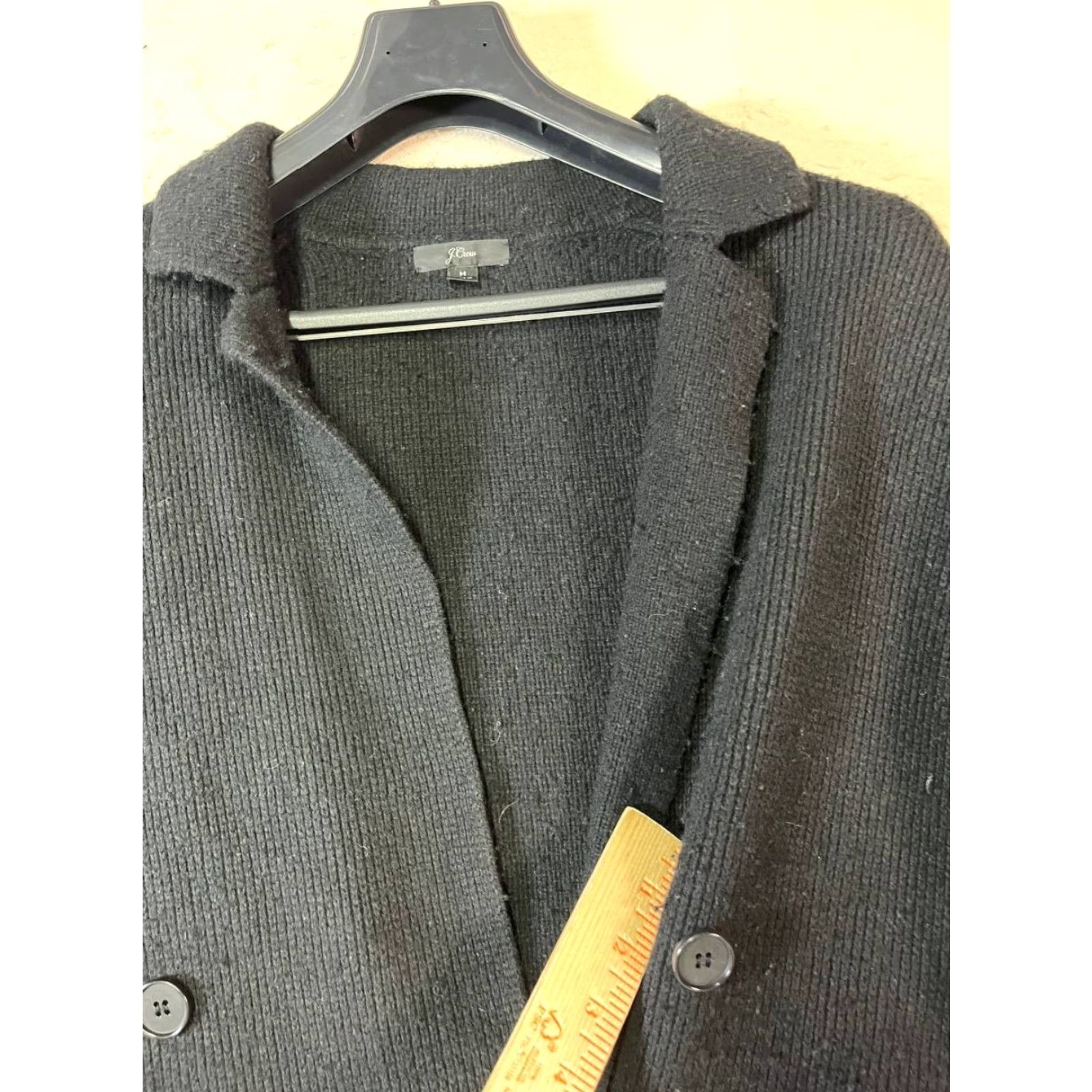J.Crew J.CREW Blazer Women Merino Wool Blend Double Breasted Knit Size M Black Long Sleeve Button Lined Classic Preppy Workwear Mens? No, Womens. Size M / US 6-8 / IT 42-44 - 6 Thumbnail