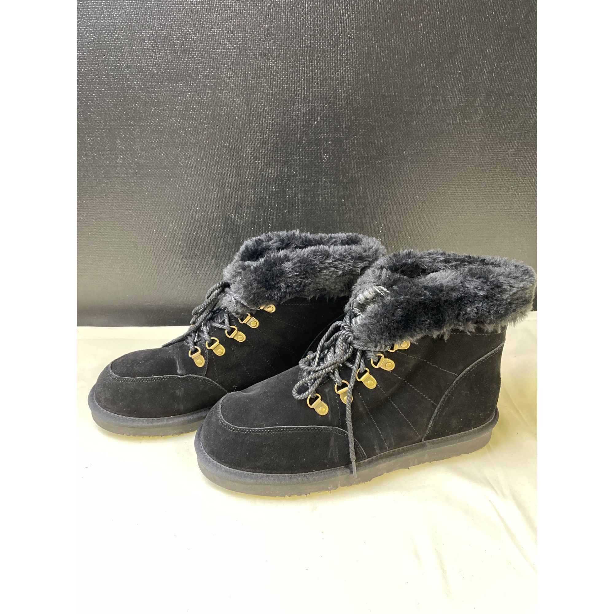 Other Lams Women's Black Suede Water Stain Resistant Boots Shoes S Size US 11 / IT 41 - 2 Thumbnail