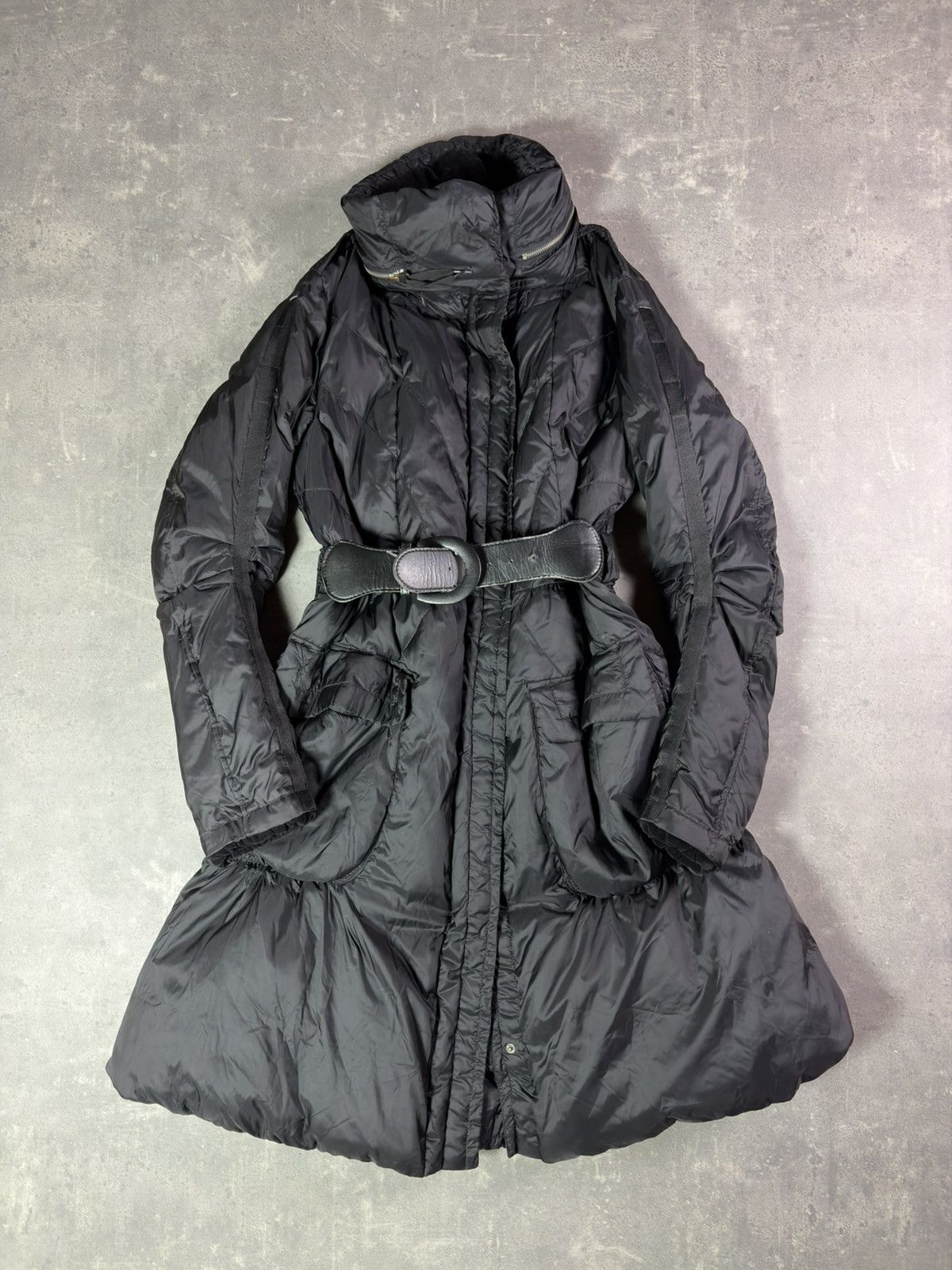 Marithe + Francois Girbaud 00s Marithe + Francois Girbaud Hybrid Hooded Puffer Parka L Size L / US 10 / IT 46 - 2 Thumbnail
