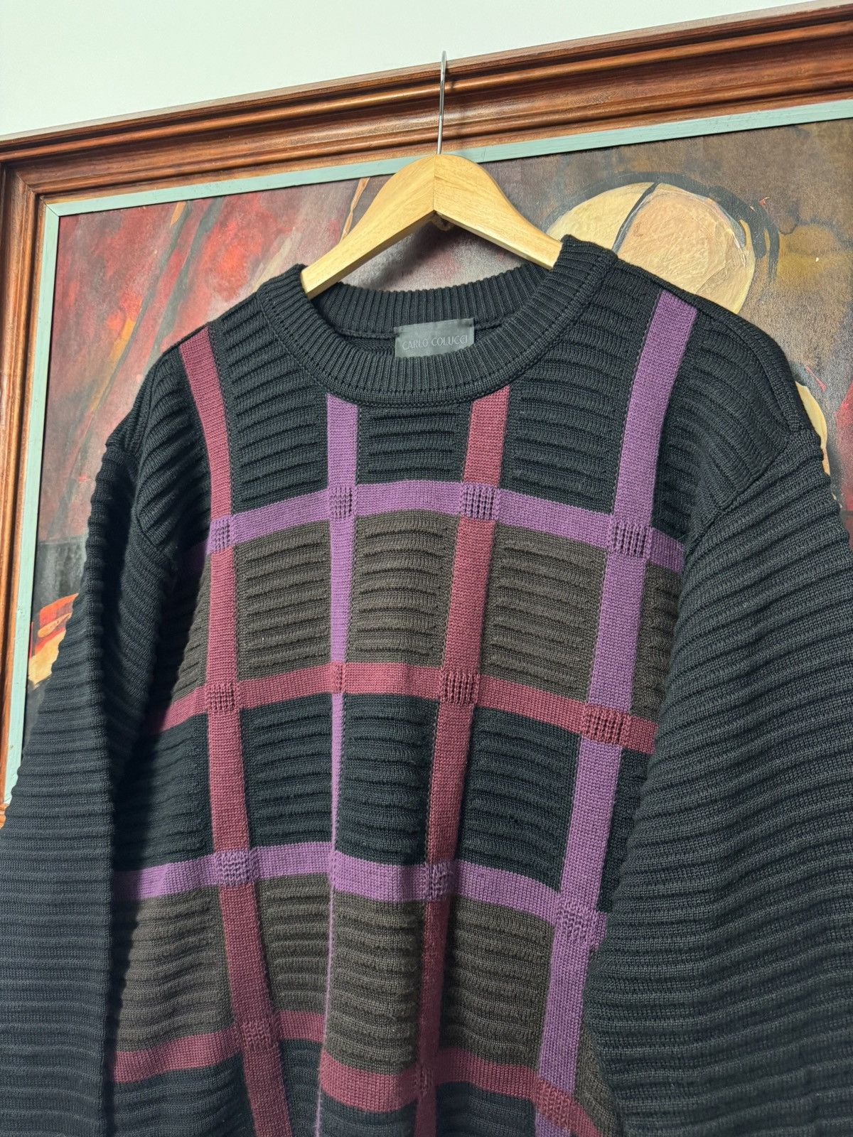 Carlo Colucci Vintage Carlo Colucci Cable Sweater Knit Large Coogi Vibe Size US M / EU 48-50 / 2 - 2 Thumbnail