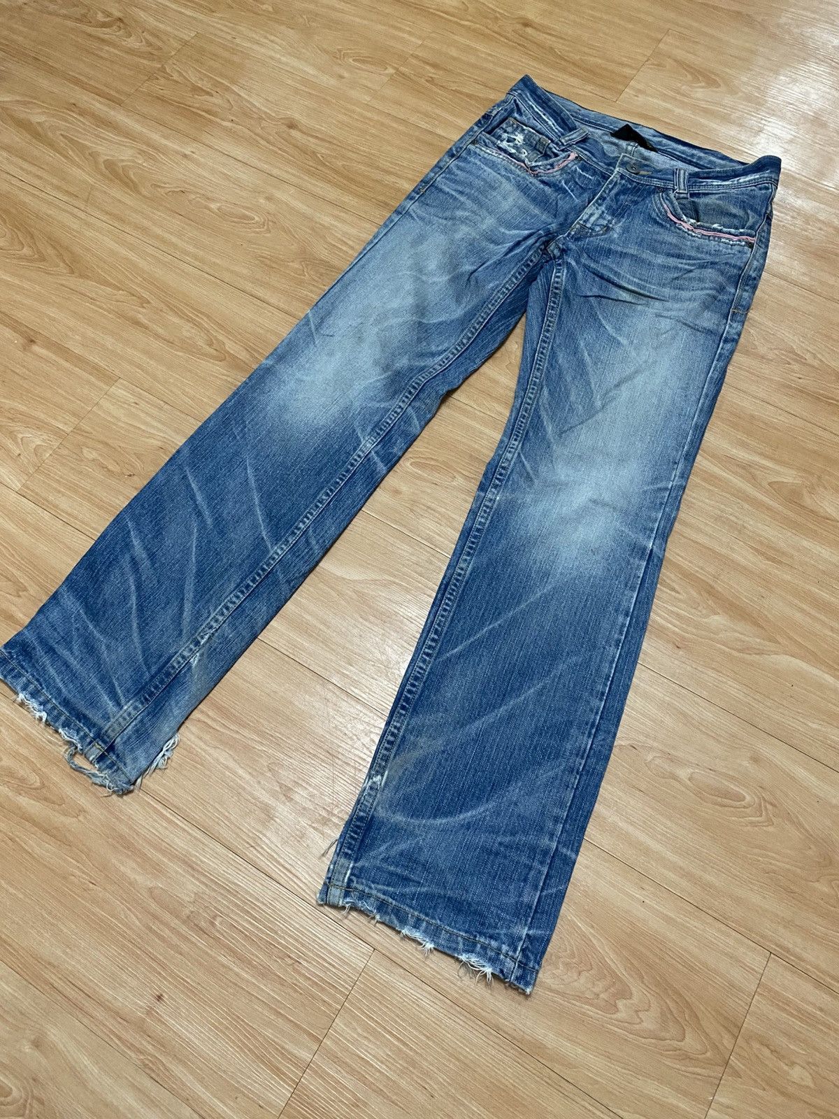 Seditionaries Japanase brand a.v.h jeans distressed denim faded Size US 32 / EU 48 - 5 Thumbnail