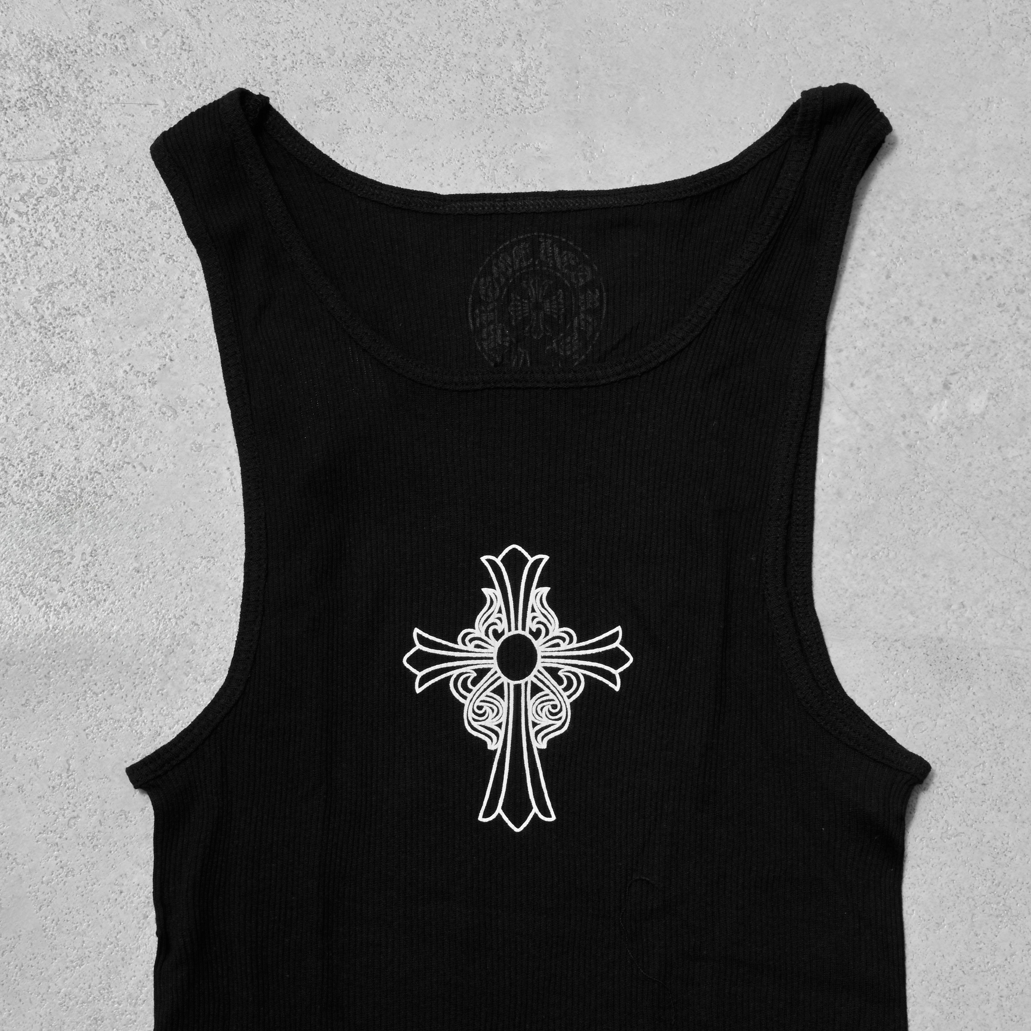 Chrome Hearts CHROME HEARTS SINGLE CROSS TANK TOP BLACK Size S / US 4 / IT 40 - 6 Thumbnail