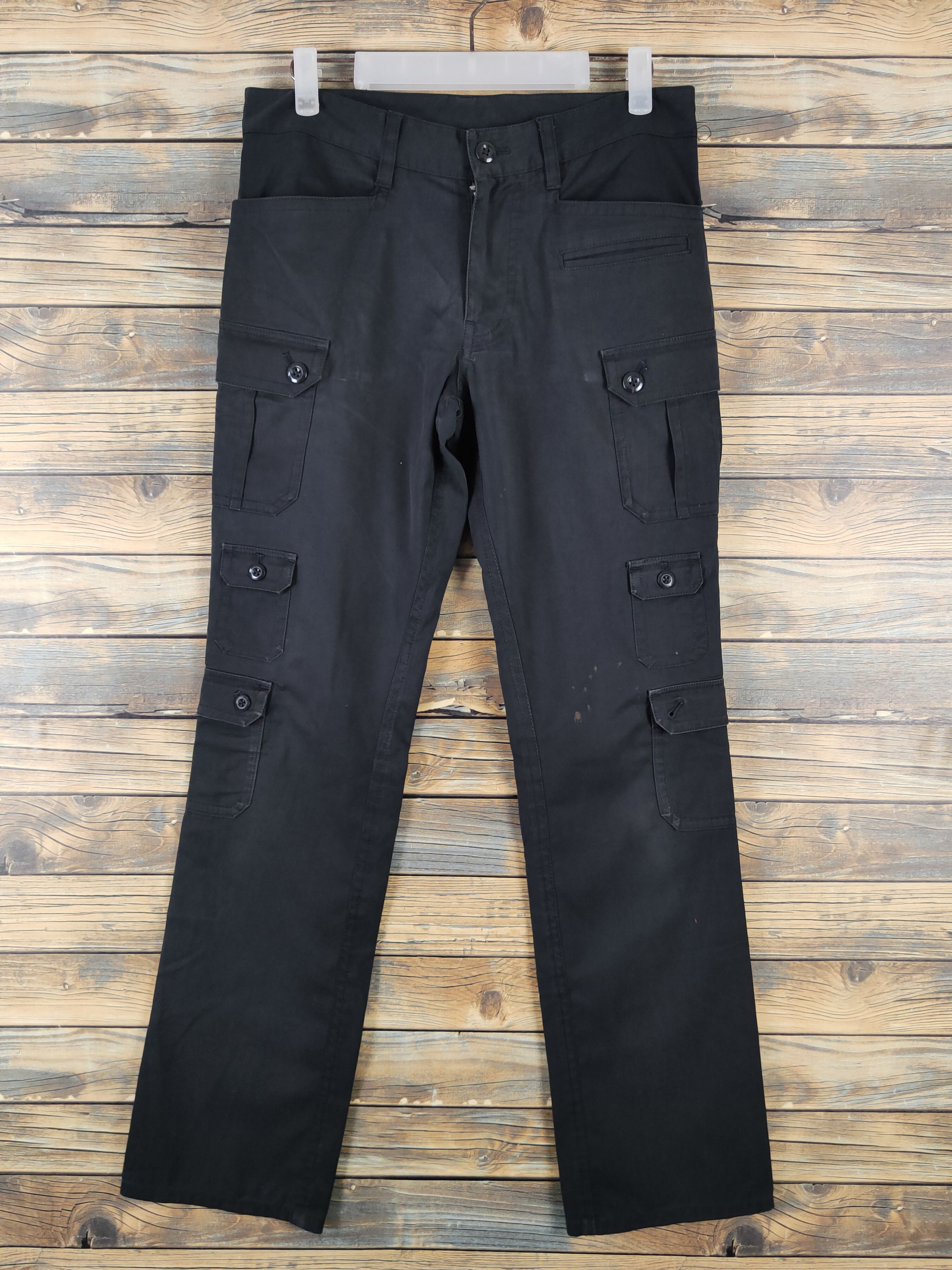 Japanese Brand Japanese Brand Black Multipocket Tactical Cargo Pants #W1899 Size US 31 - 1 Thumbnail